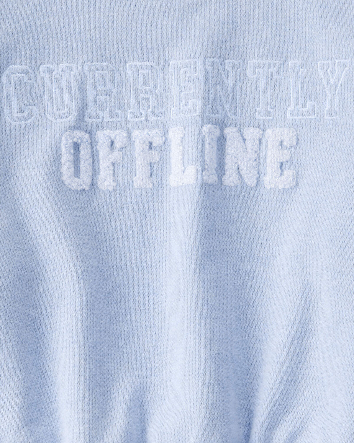 Kid Oversized "Currently Offline" Graphic Sweatshirt - Blue - Image 3