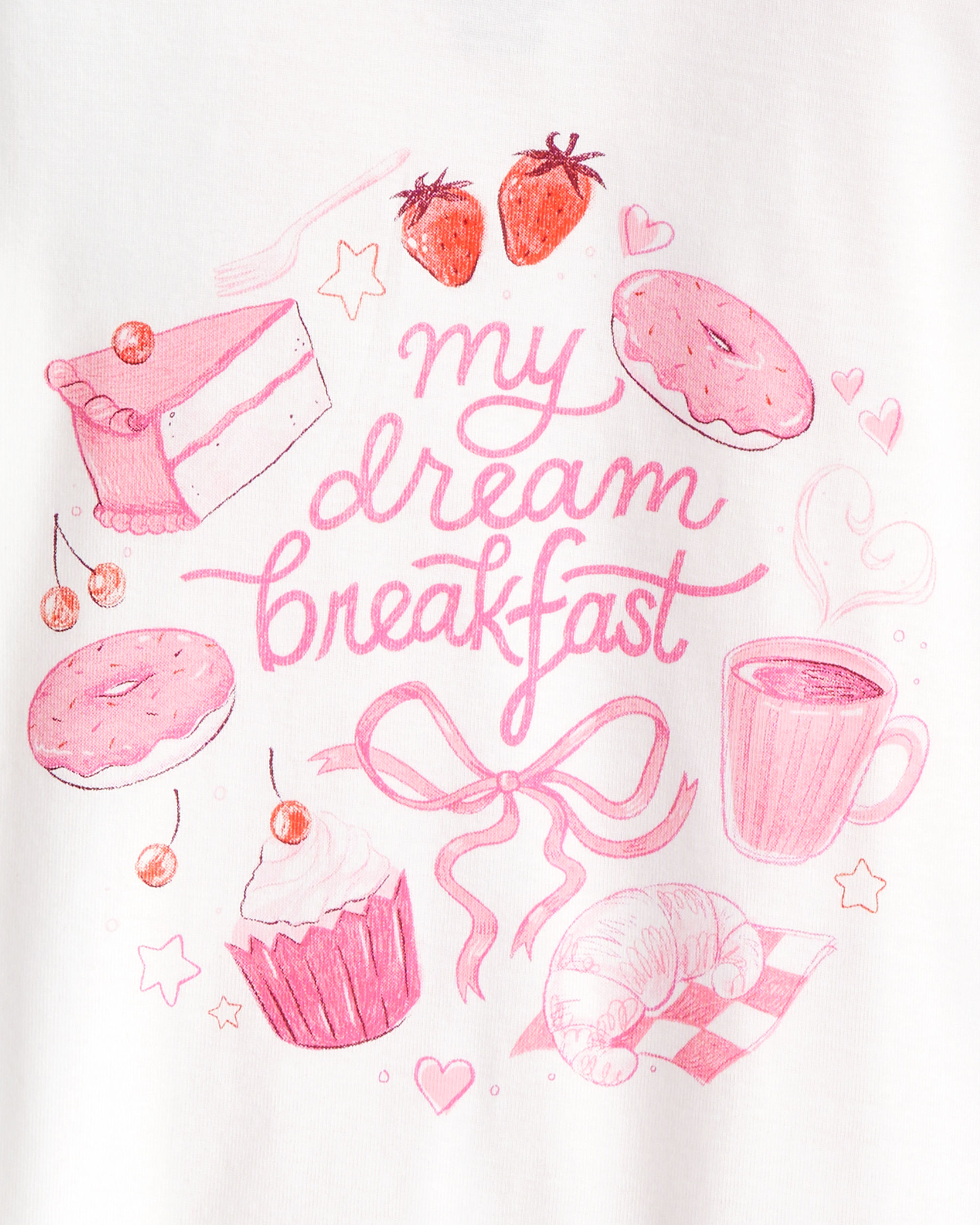 Girls 4-Piece Unicorn 100% Cotton Snug Fit Pajama Set - Coral/Pink - Image 6