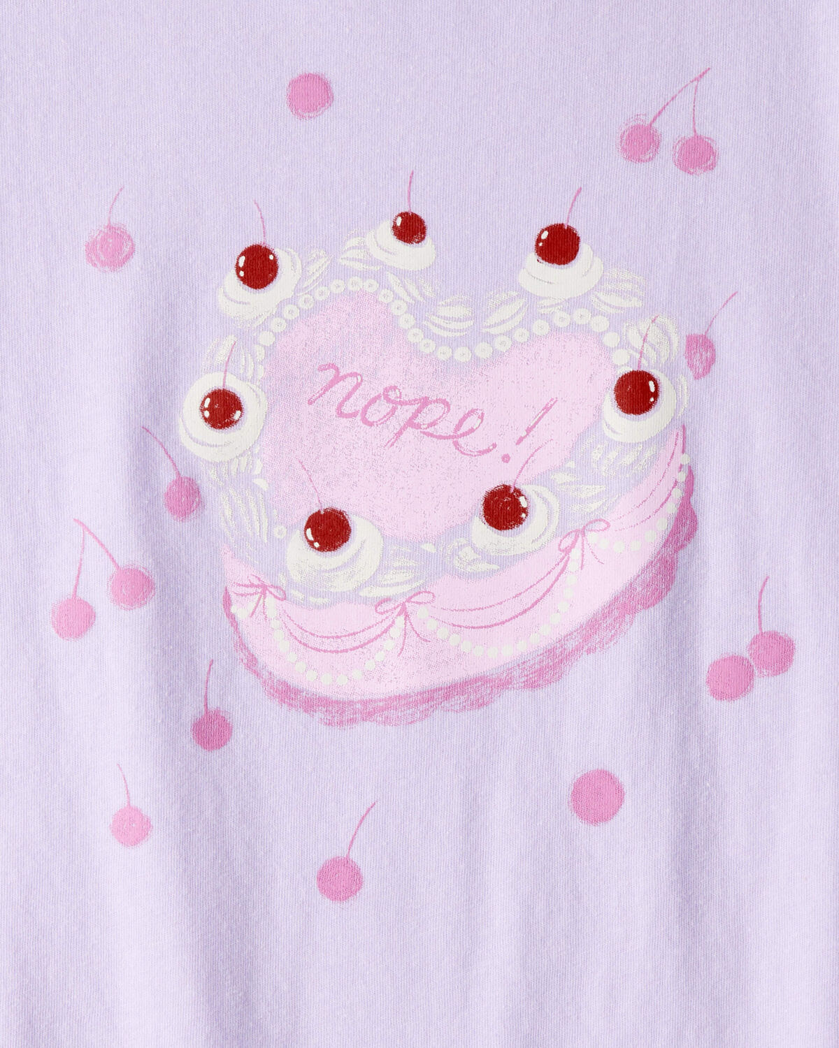 Girls Heart Cake Short-Sleeve Graphic Tee - Purple - Image 2