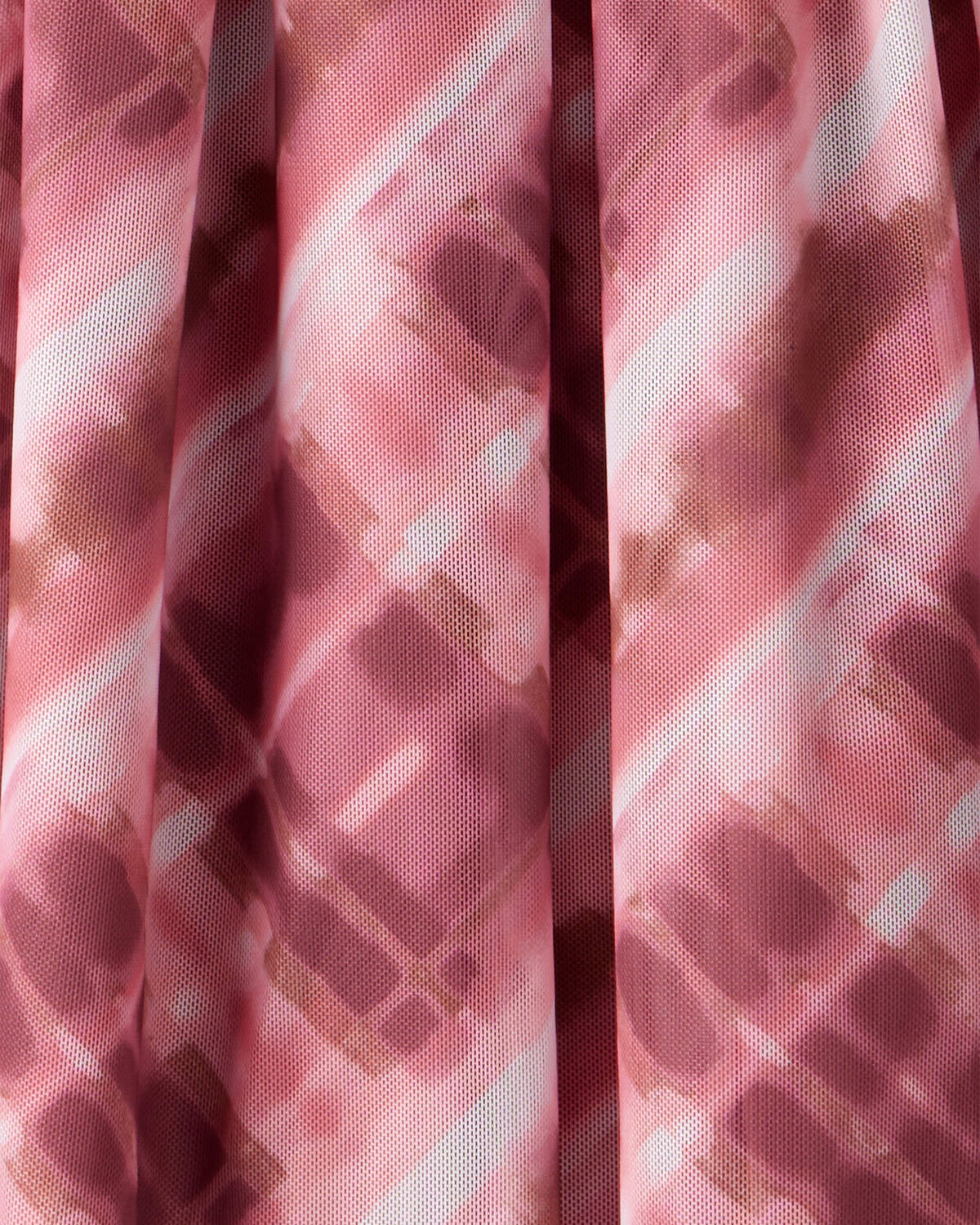 Girls Mesh Plaid Skirt - Pink - Image 2