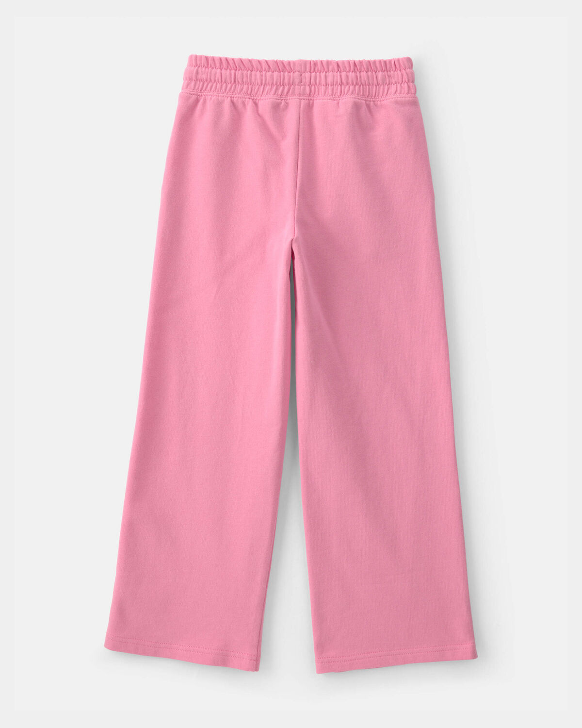 Girls French Terry Wide-Leg Pants - Pink - Image 2