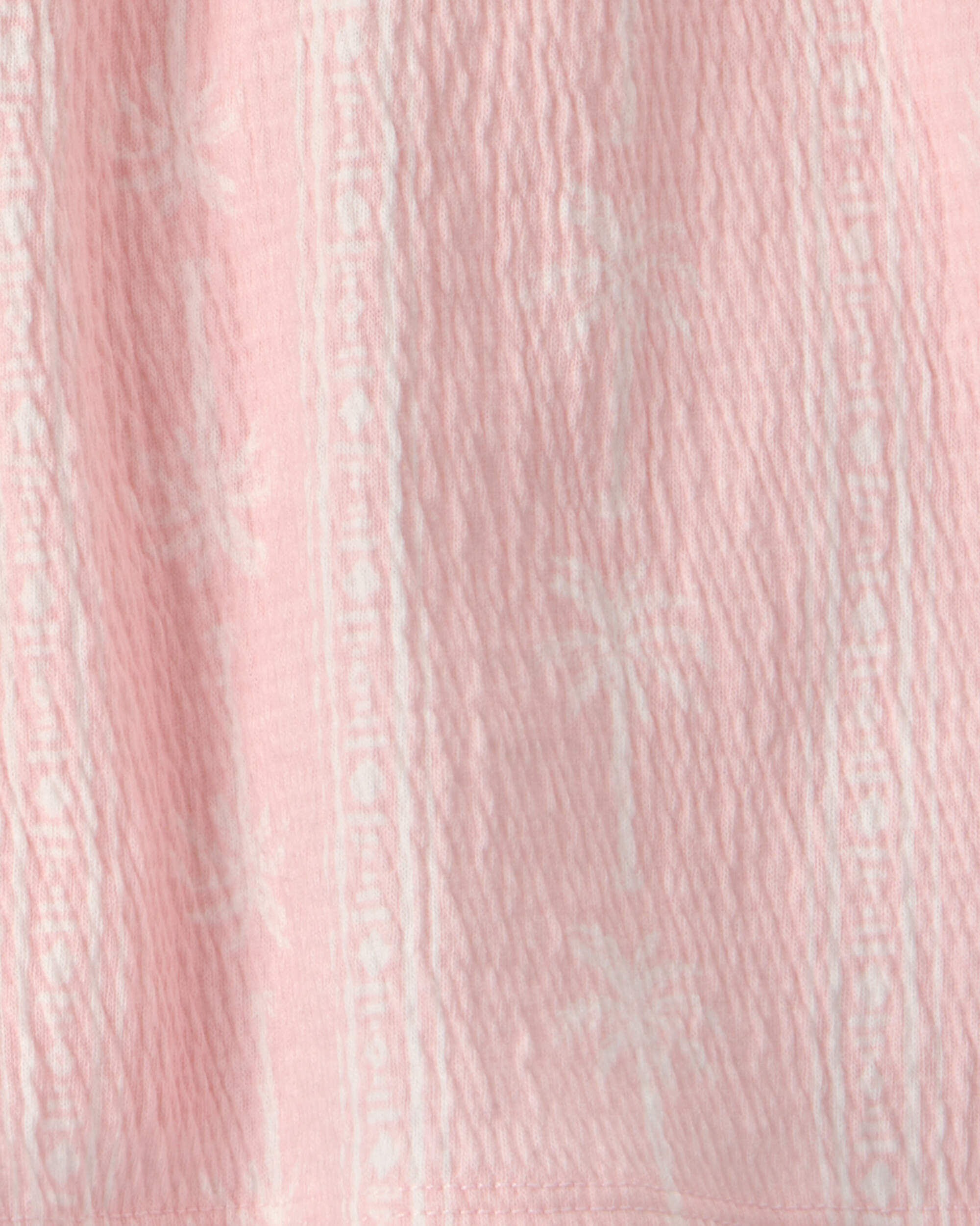 Girls Palm Tree Gauze Shorts - Pink - Image 4
