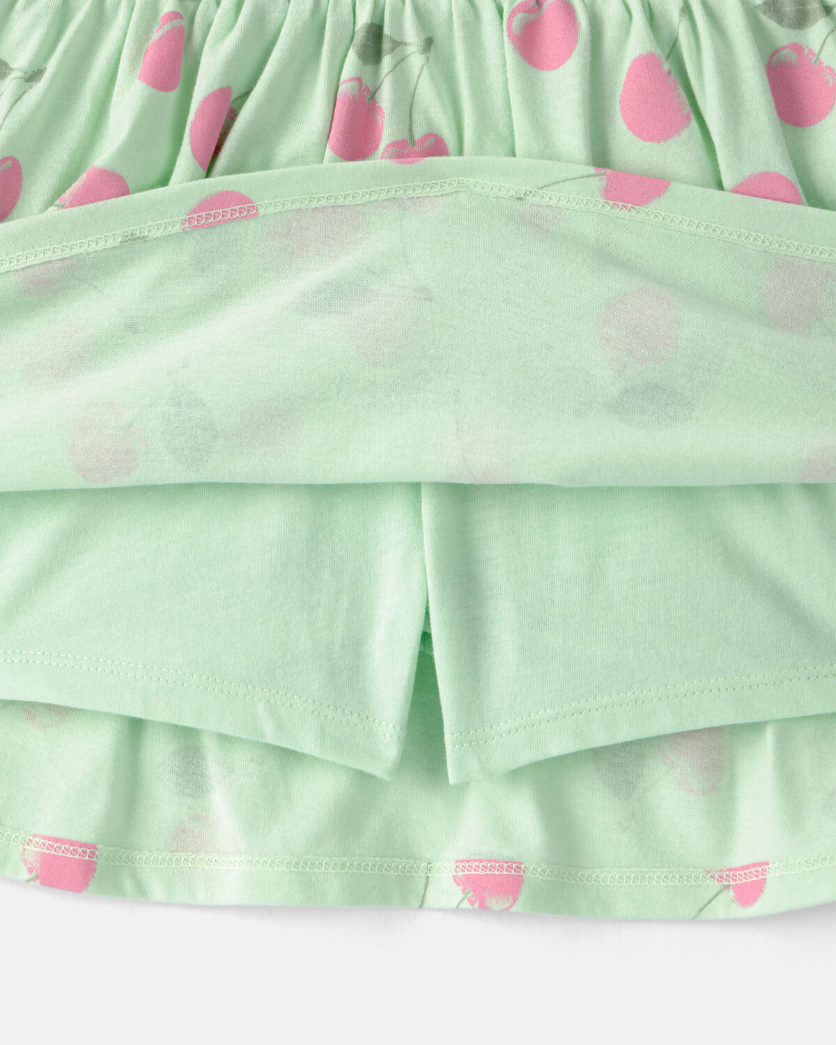 Girls Cherry Skort - Green - Image 2