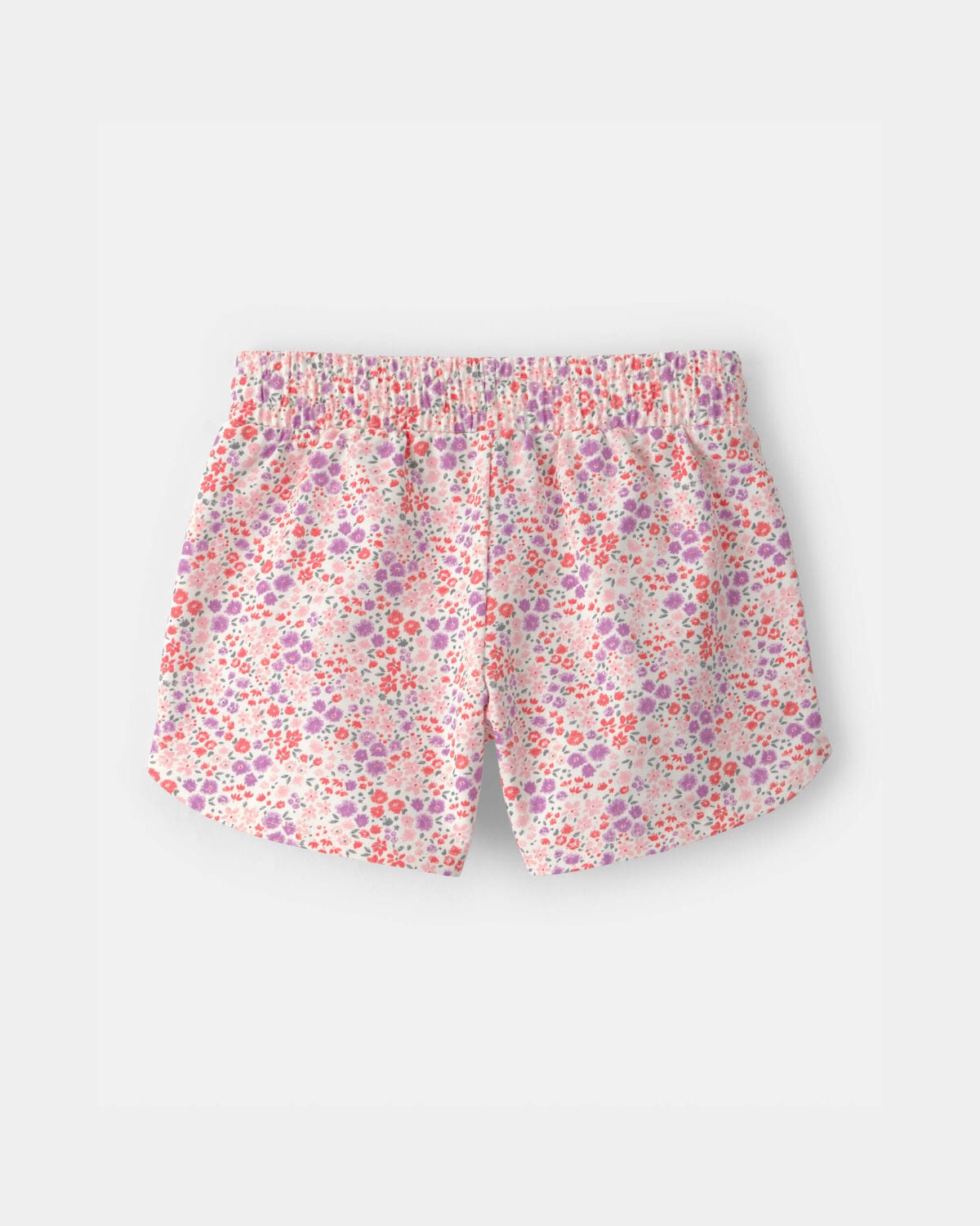 Girls Floral French Terry Shorts - Pink - Image 2
