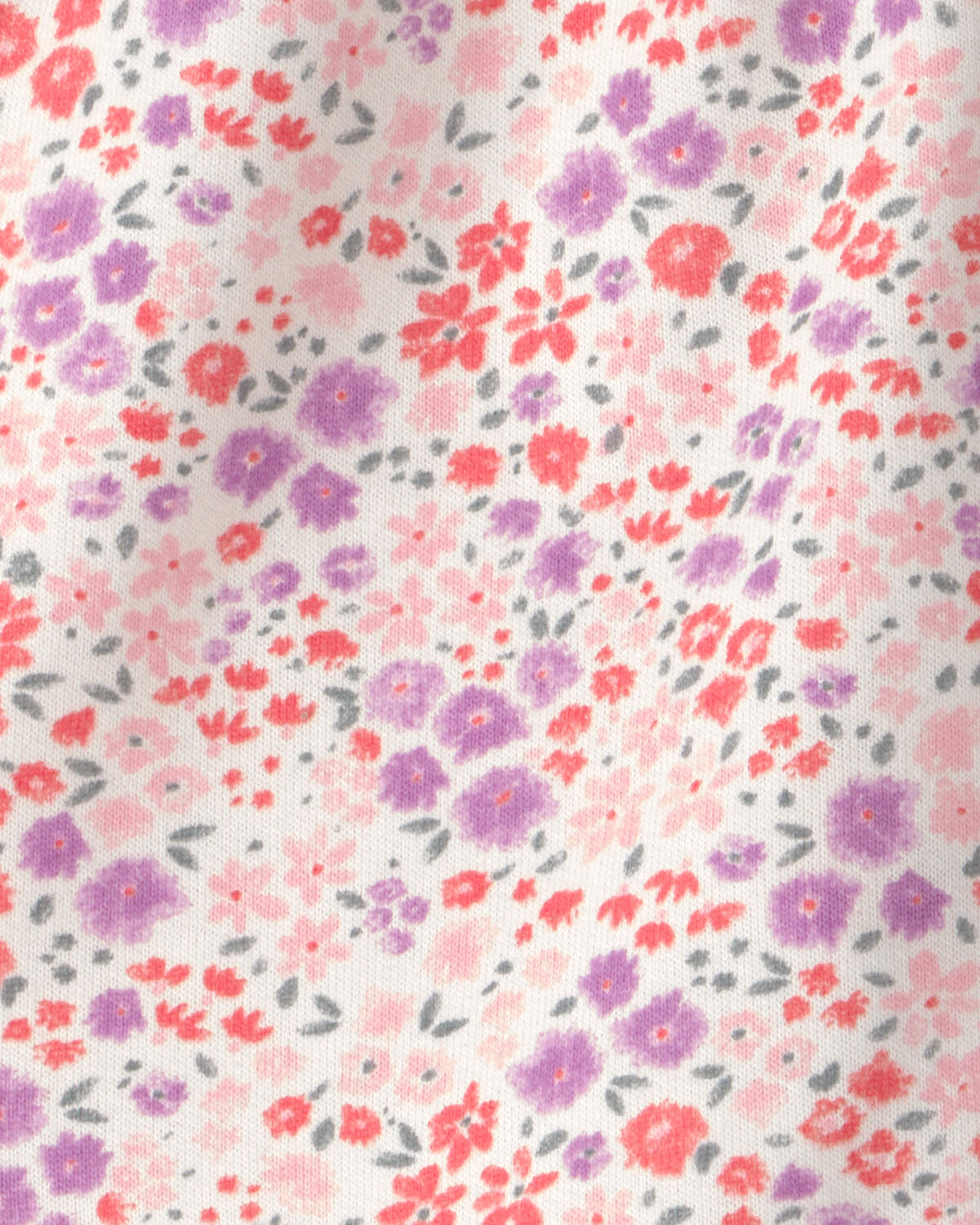Girls Floral French Terry Shorts - Pink - Image 3