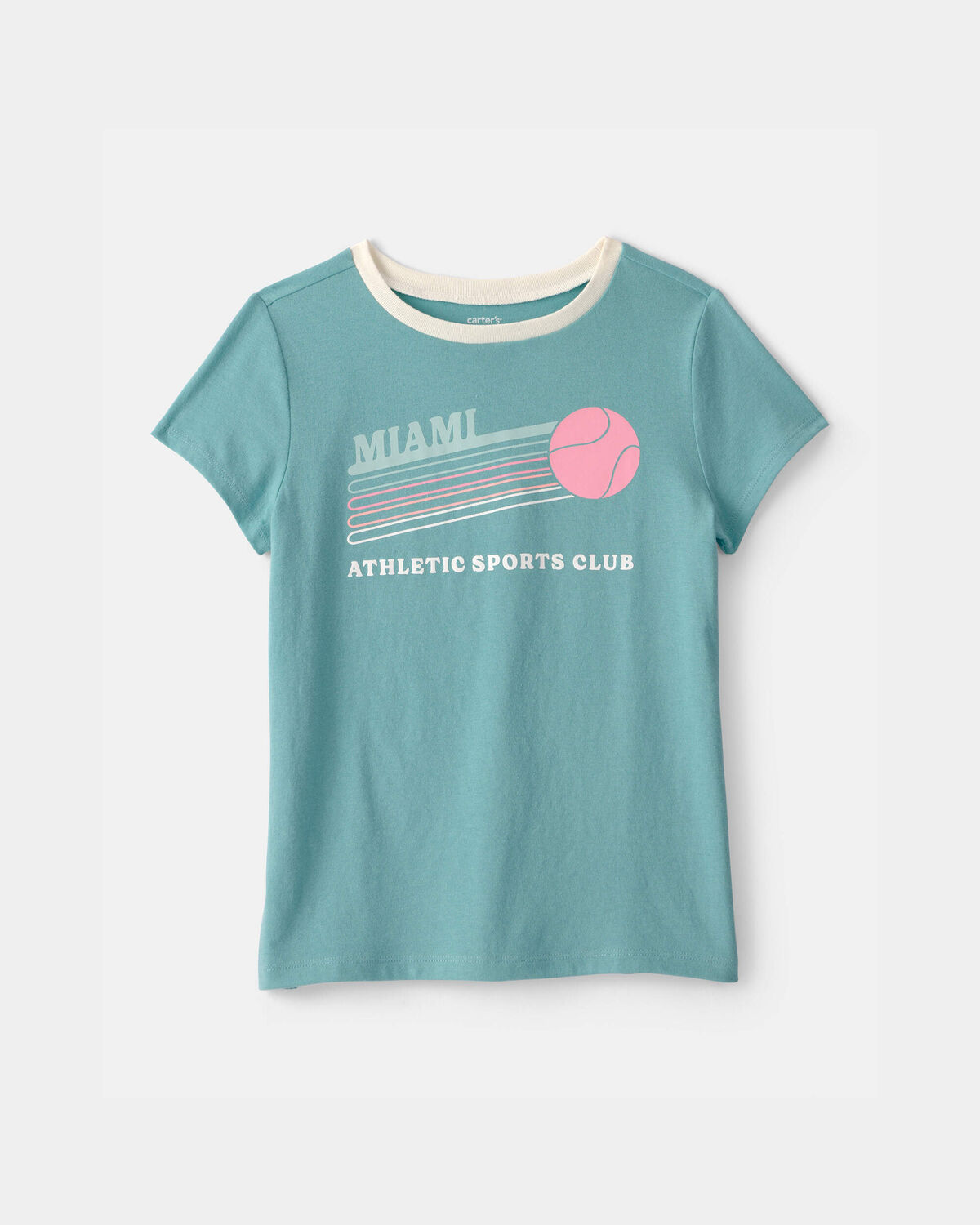 Girls 'Miami Sports Club' Graphic Tee - Blue
