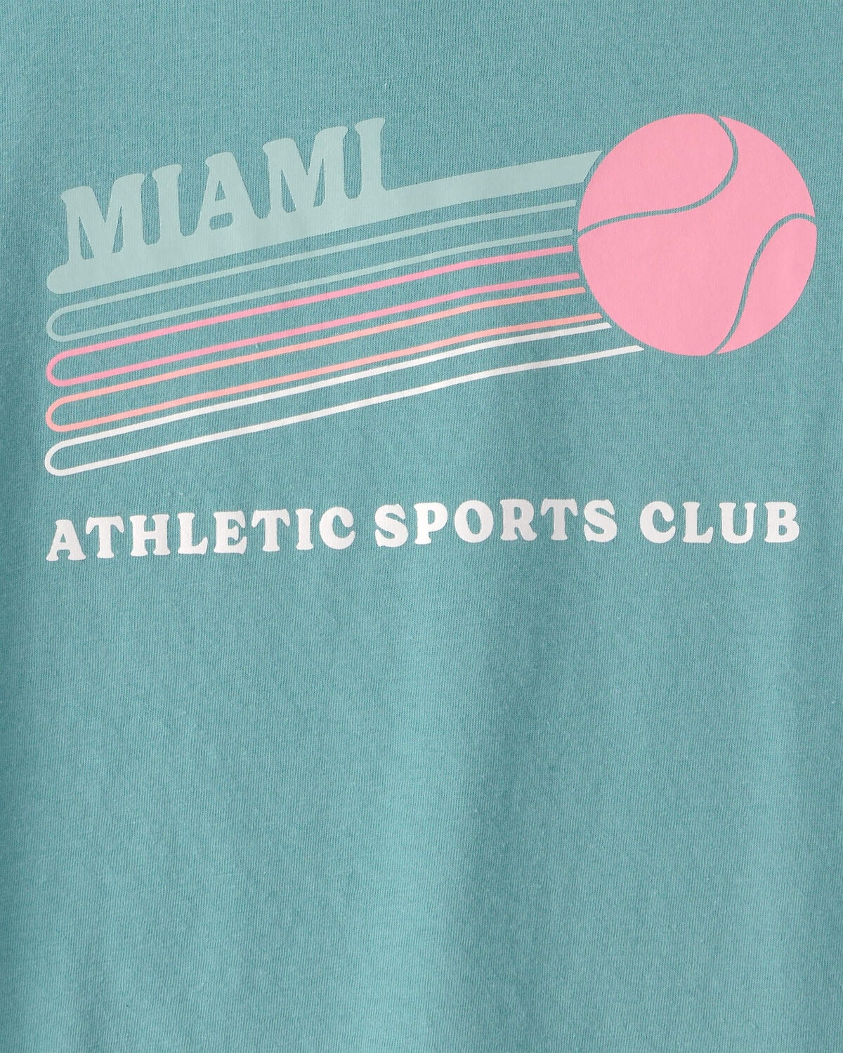 Girls 'Miami Sports Club' Graphic Tee - Blue - Image 2
