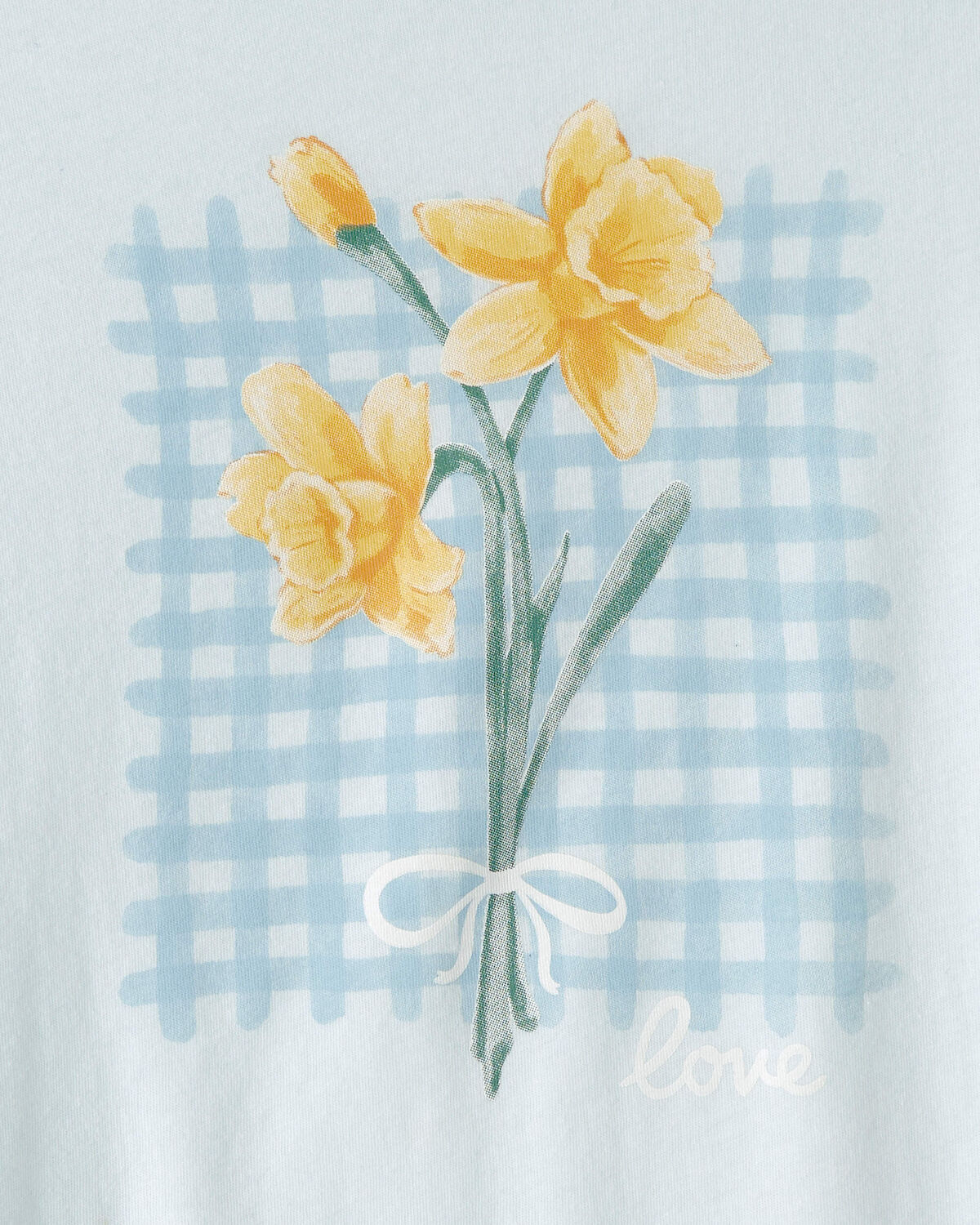 Girls Floral Graphic Tee - Blue - Image 2