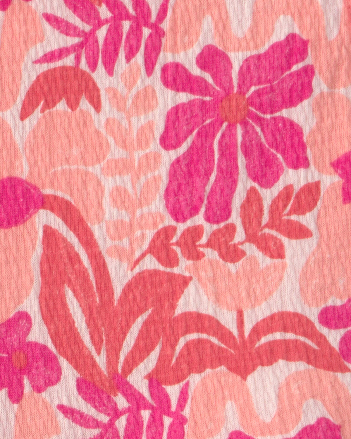 Girls Tropical Crinkle Tank Top - Pink - Image 2