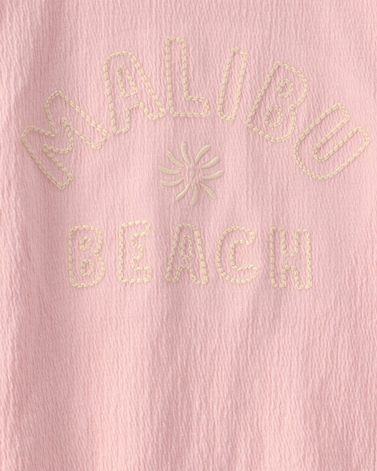 Girls 'Malibu Beach' Crinkle Top - Pink - Image 2
