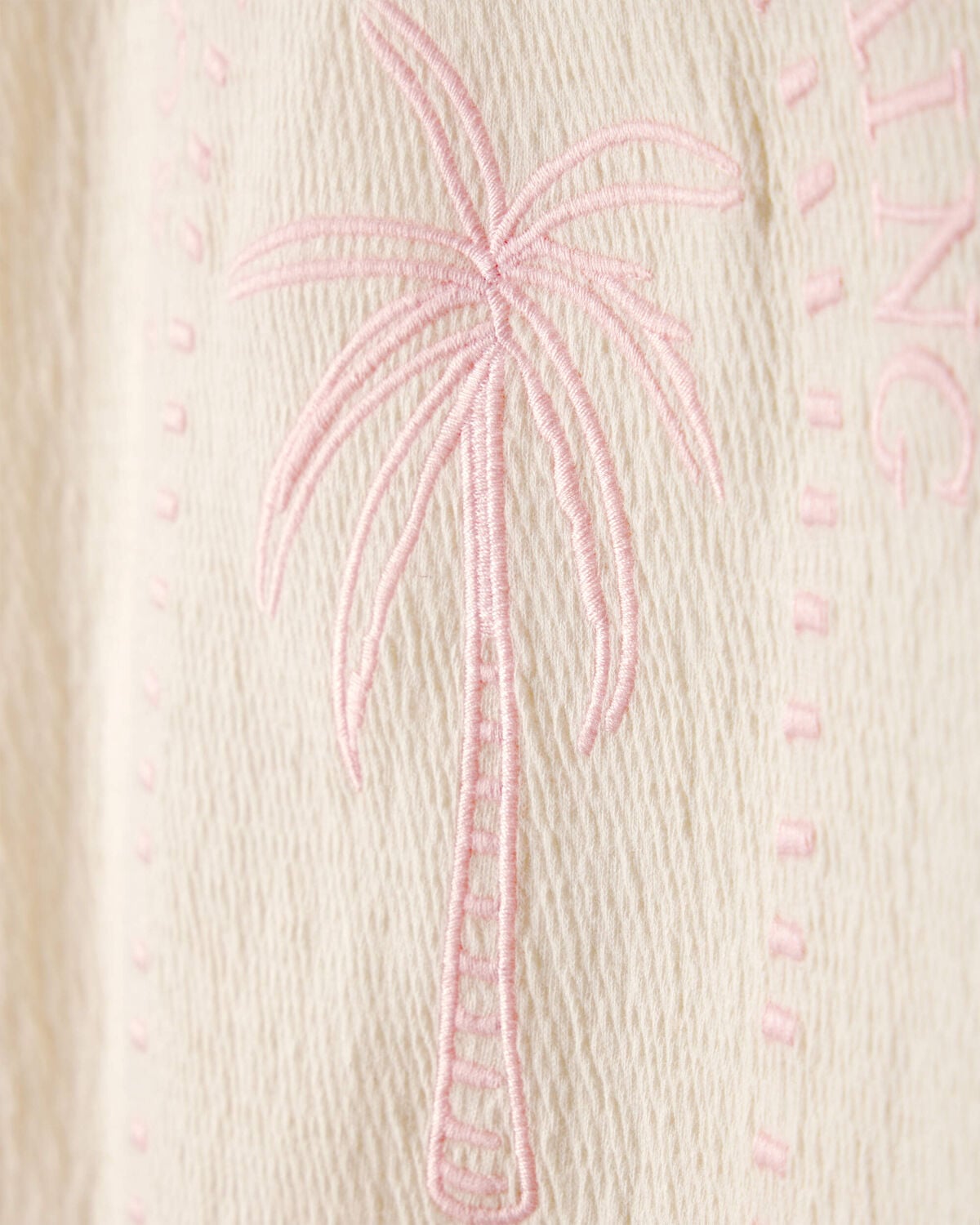 Girls 'Tropical Dreaming' Crinkle Top - Cream - Image 2
