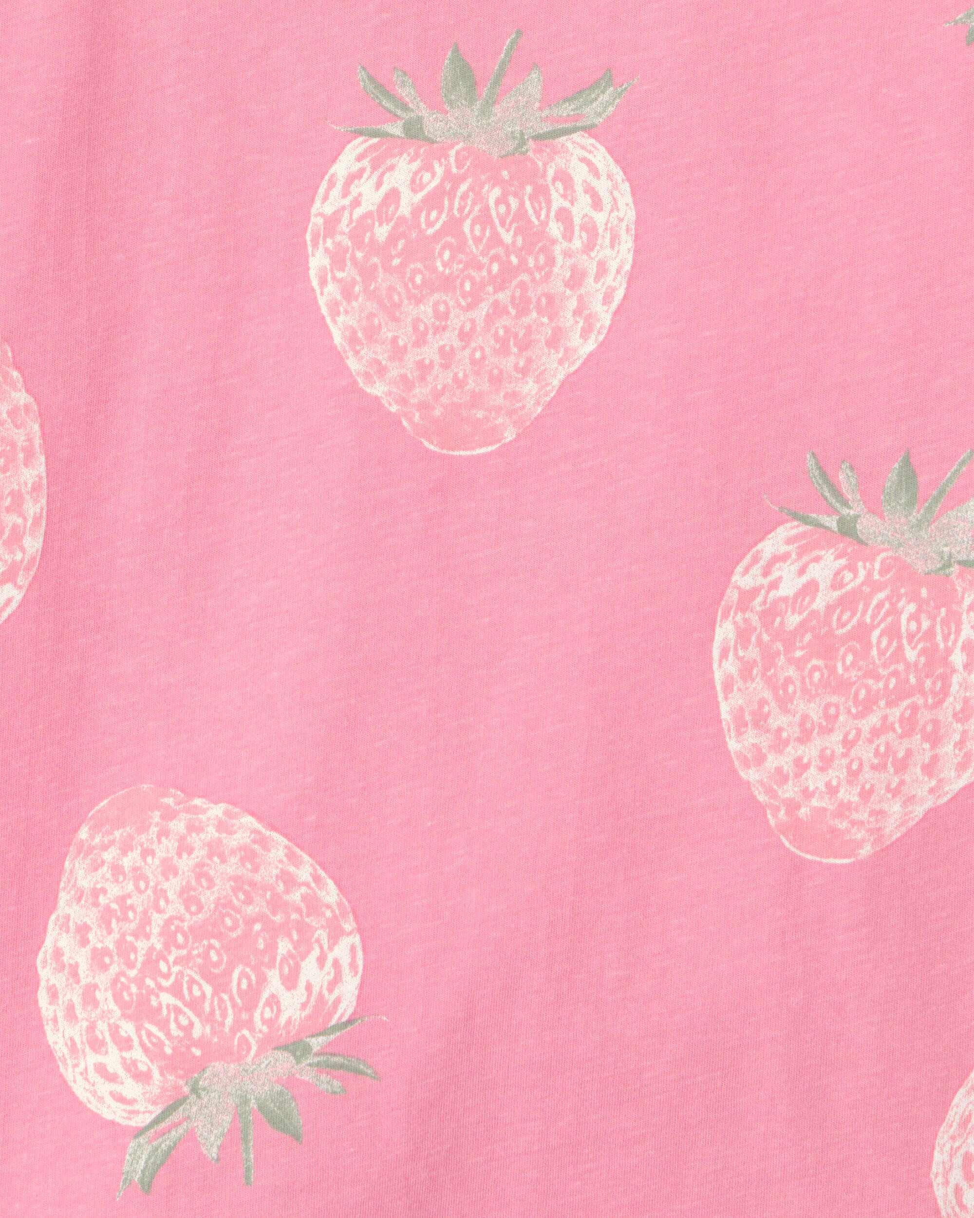 Girls Strawberry Top - Pink - Image 3