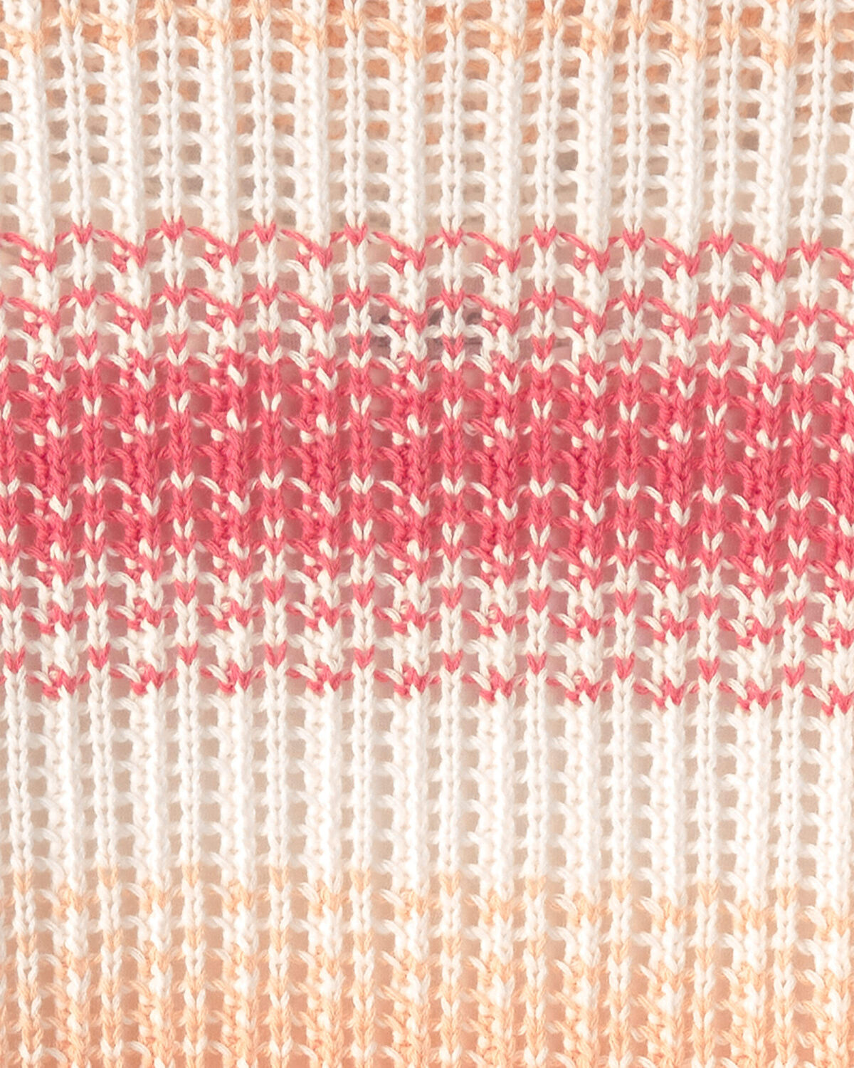 Girls Striped Sweater - Coral - Image 2