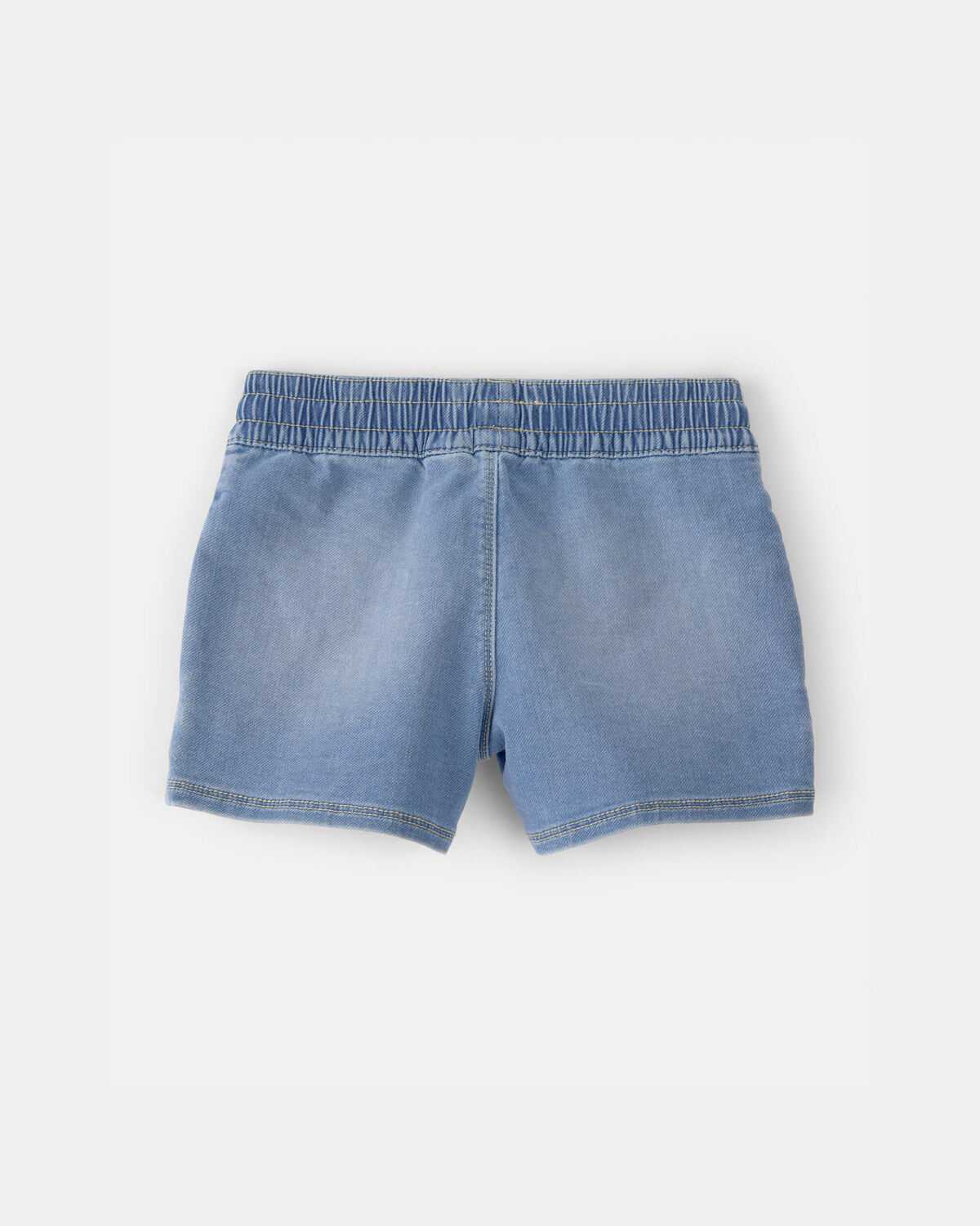 Girls Denim Drawstring Pull-On Shorts - Medium Wash - Image 2