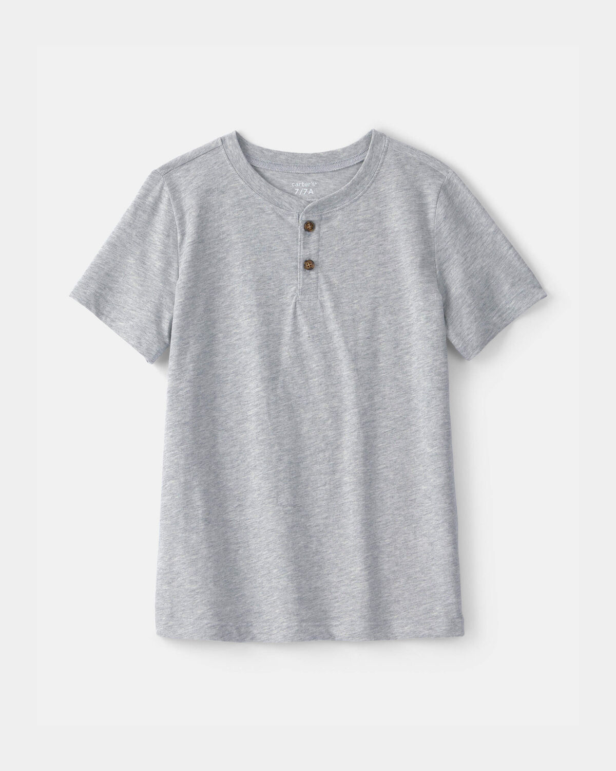 Boys Solid Henley T-Shirt - Grey