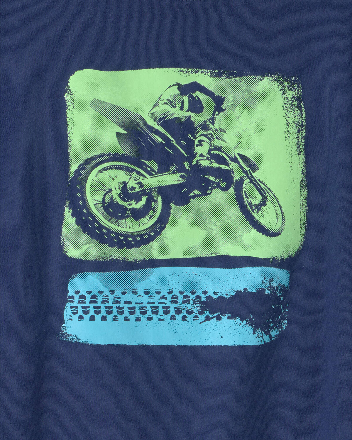 Boys Dirt Bike Graphic Tee - Blue - Image 2