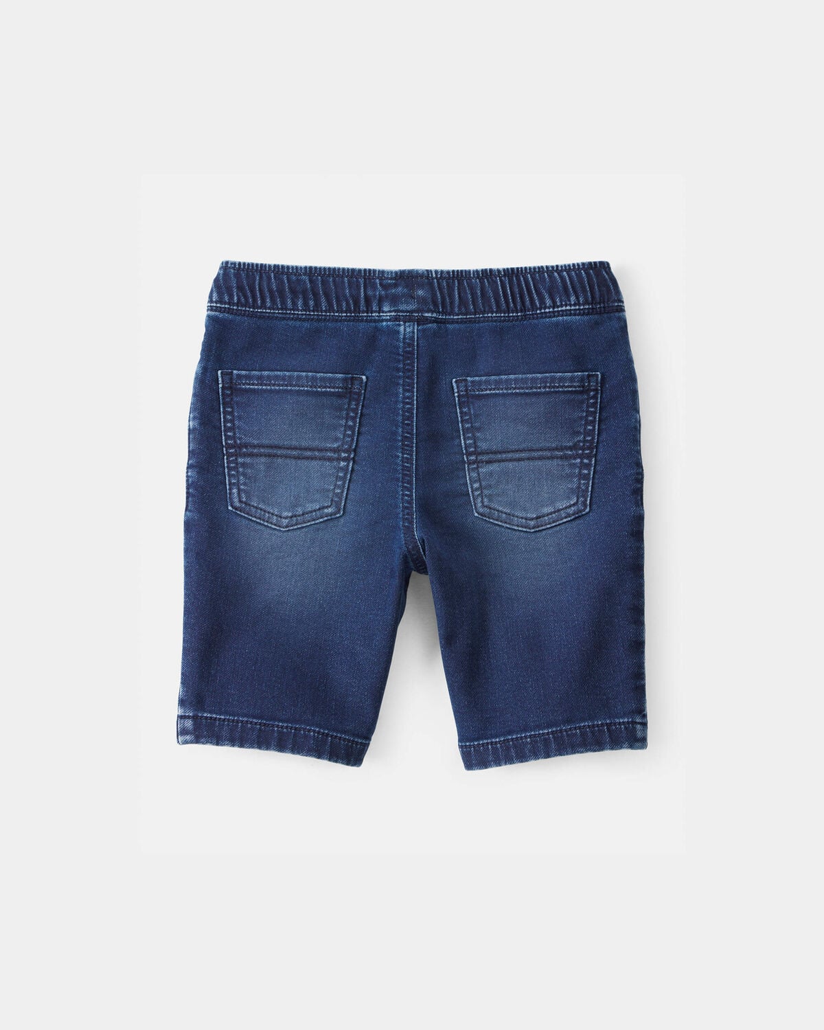 Boys Denim Drawstring Shorts - Dark Wash - Image 2