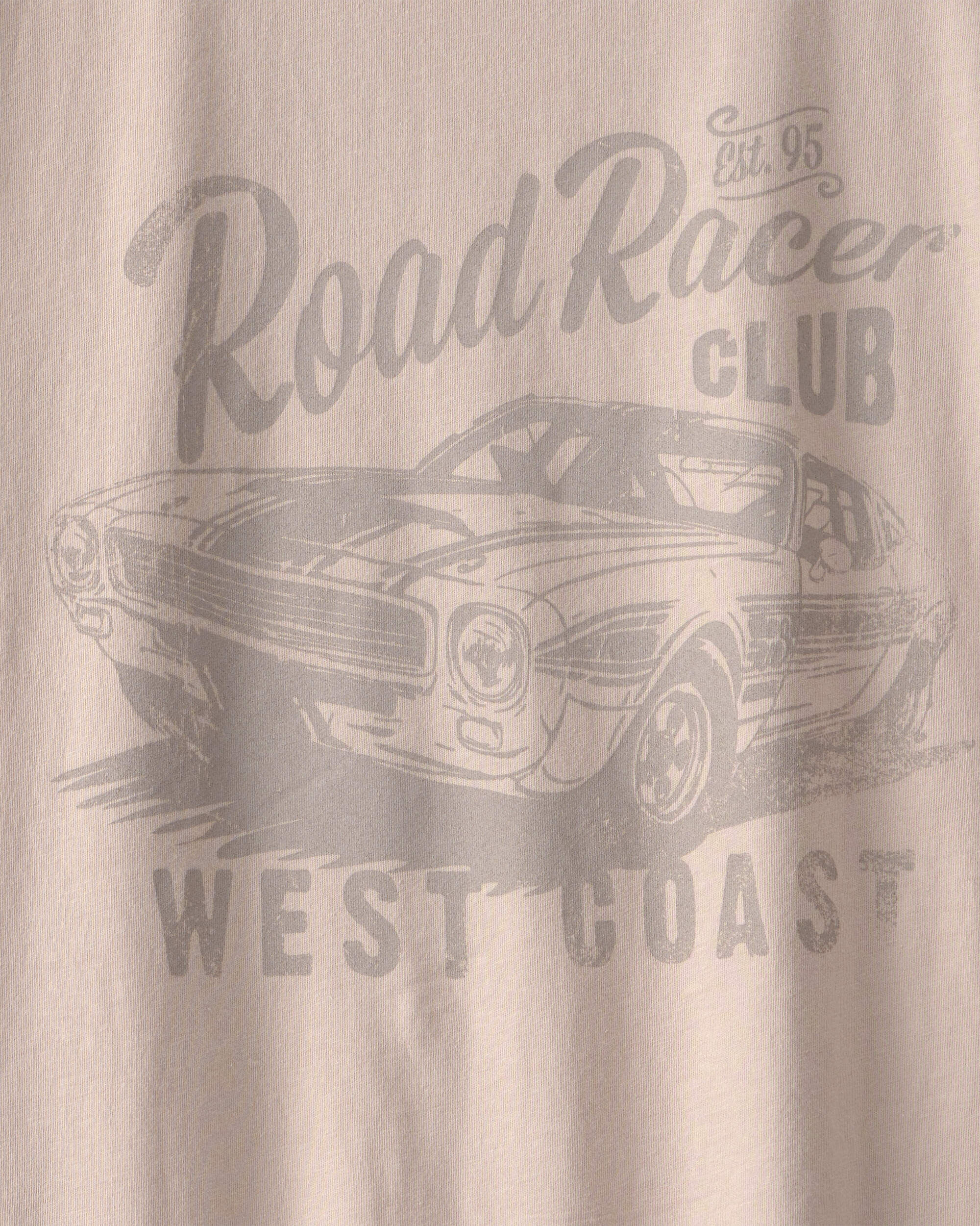 Boys Road Racer Car Graphic Tee - Tan - Image 3