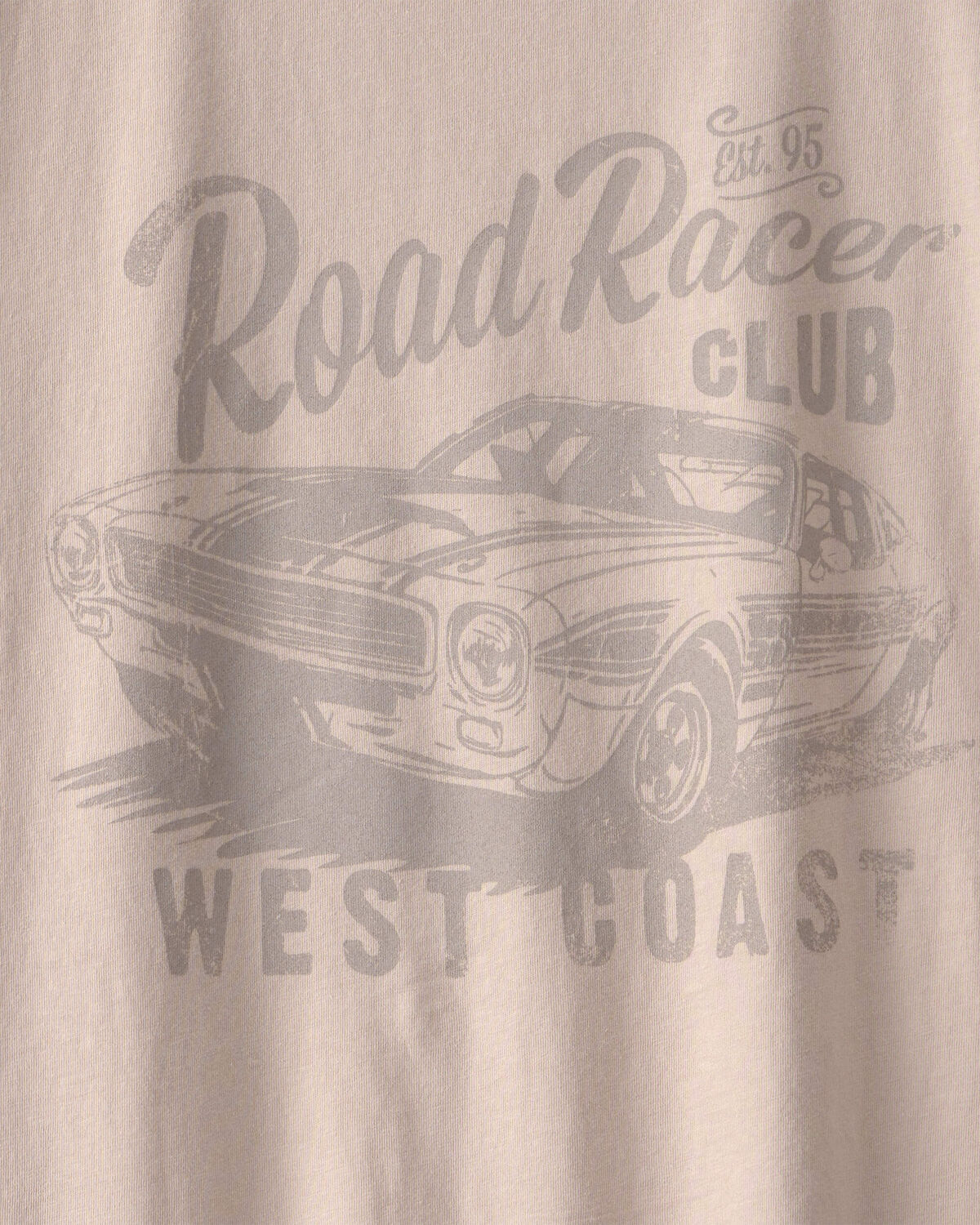 Boys Road Racer Car Graphic Tee - Tan - Image 2