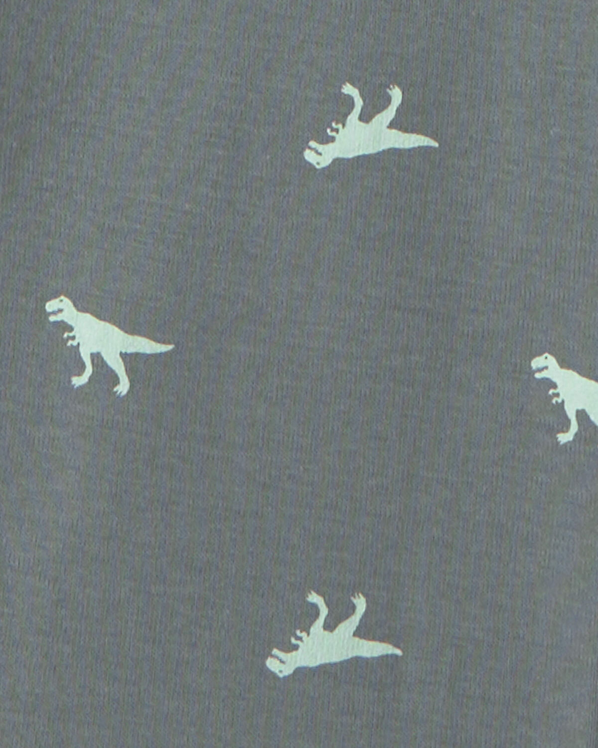 Boys Dinosaur 100% Cotton Snug Fit 4-Piece Pajama Set - Green/Grey - Image 4