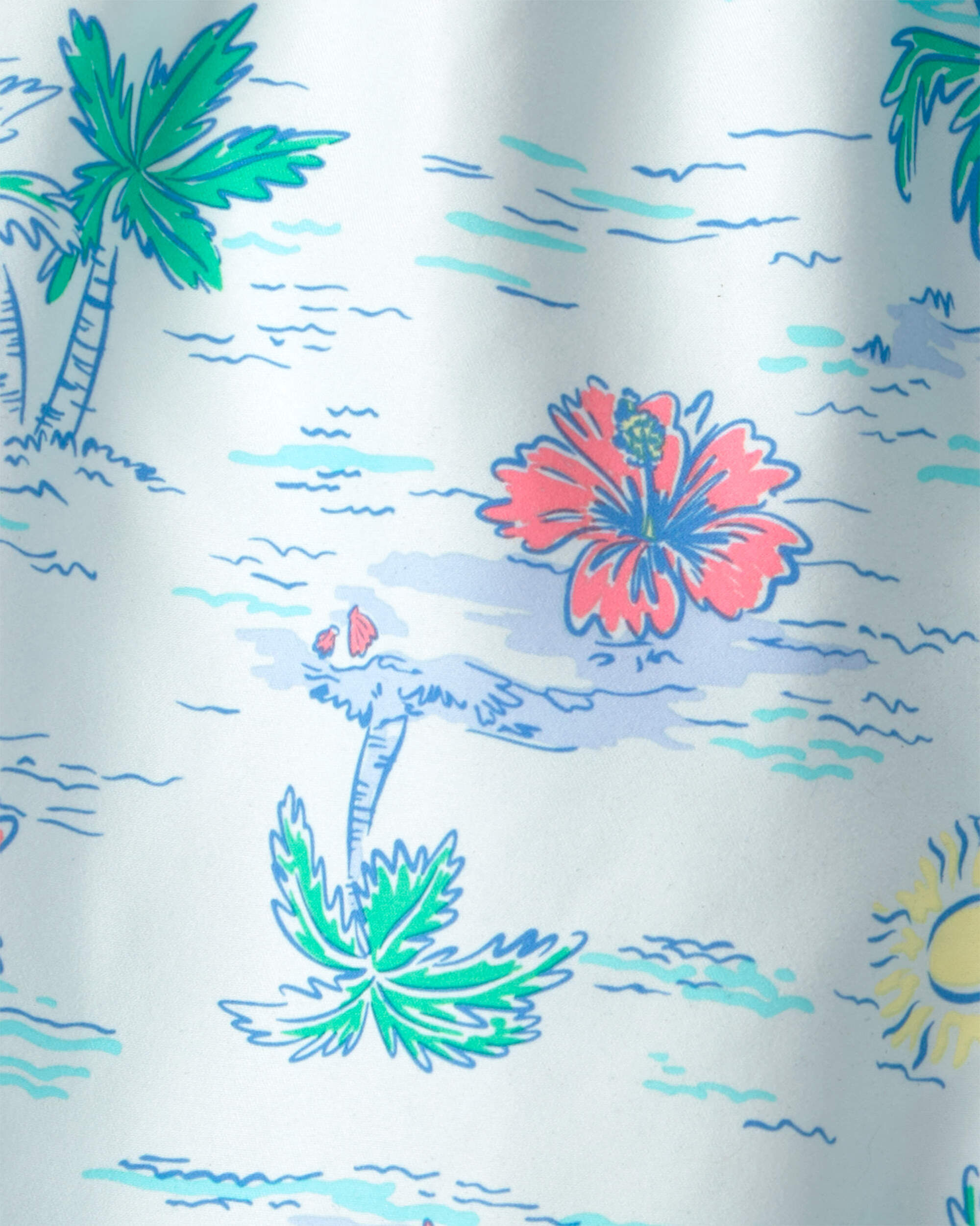 Boys Tropical Beach Swim Trunks - Blue - Image 4