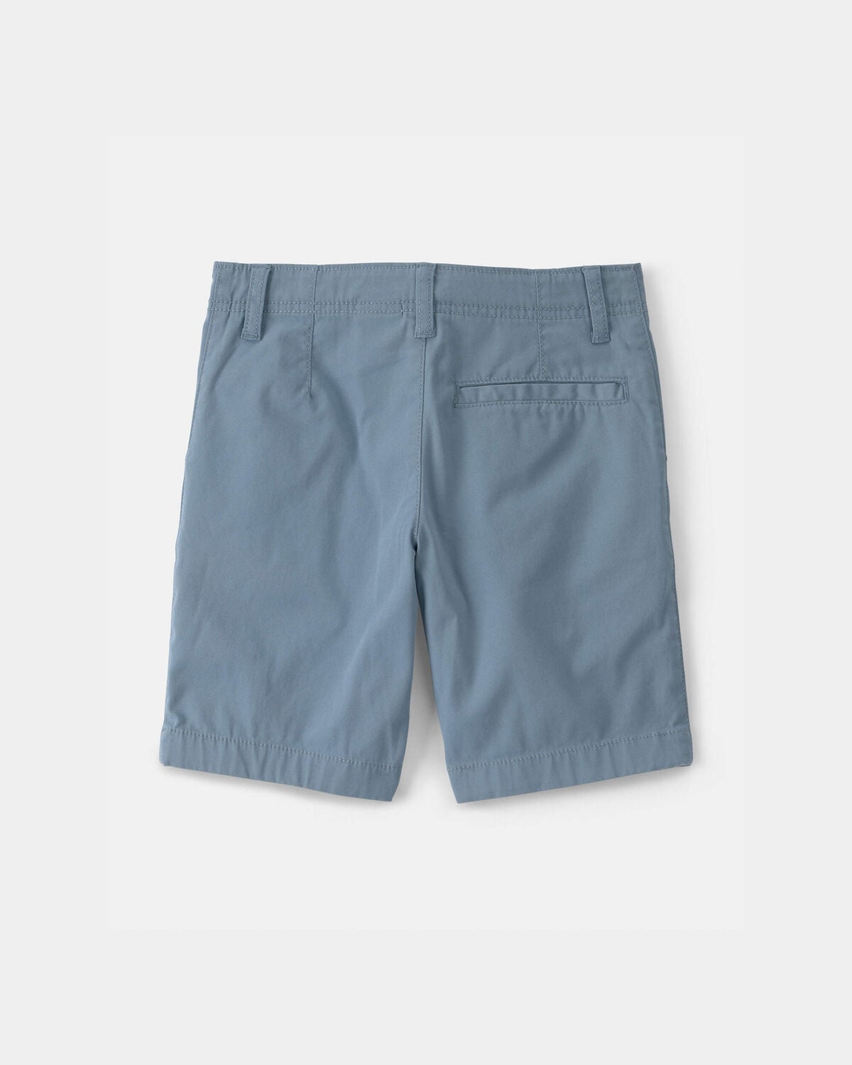 Boys Twill Flat-Front Shorts - Blue - Image 2