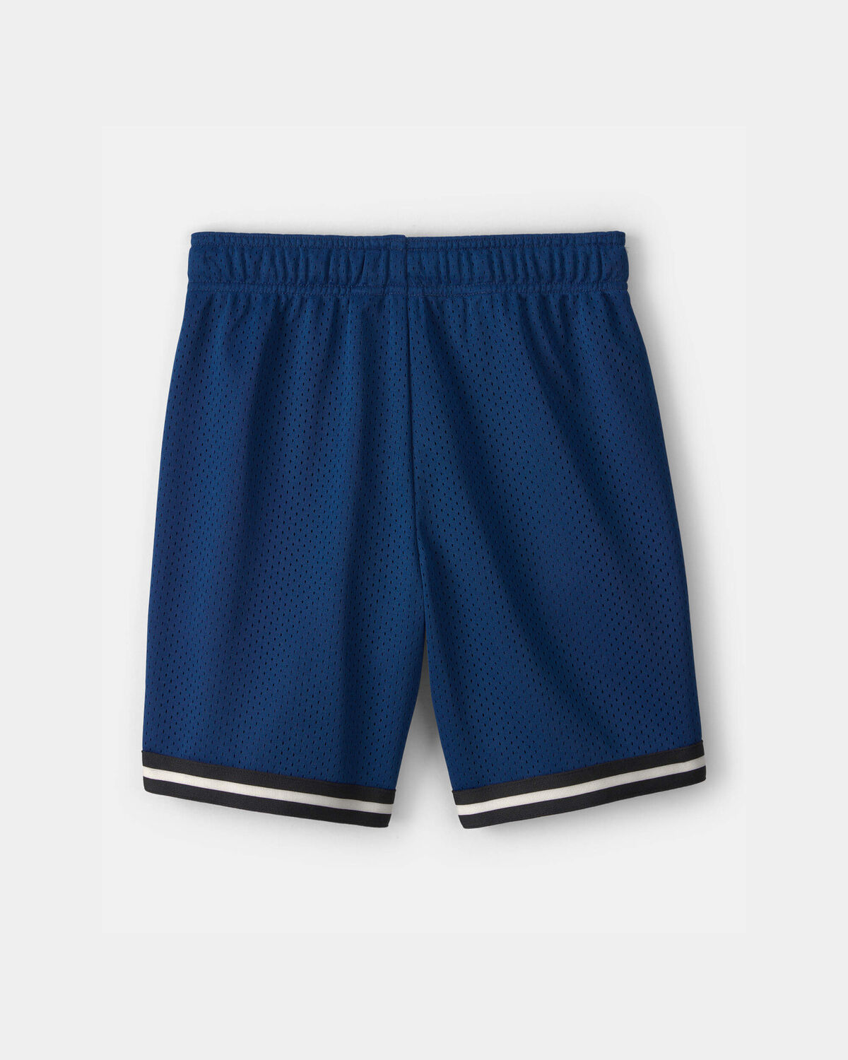 Boys Striped Mesh Active Shorts - Navy - Image 2