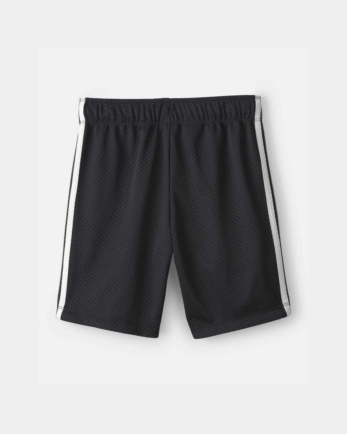 Boys Striped Mesh Active Shorts - Black - Image 2