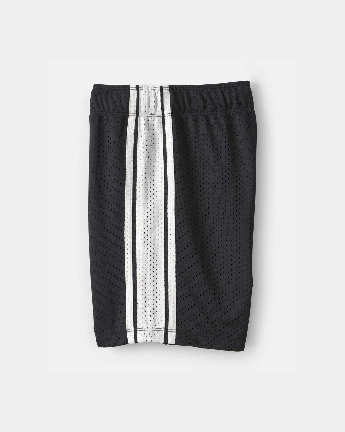 Boys Striped Mesh Active Shorts - Black - Image 3