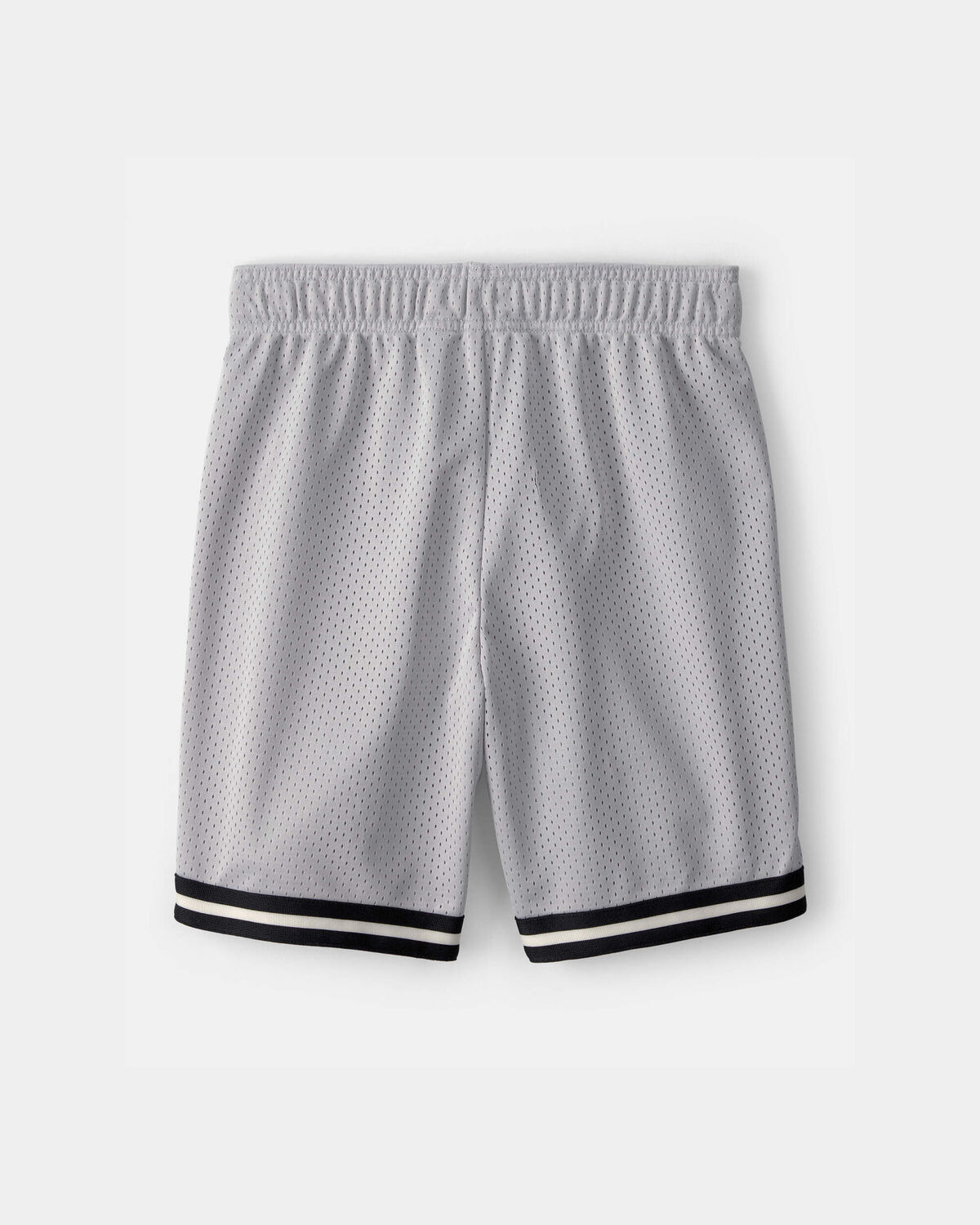 Boys Striped Mesh Active Shorts - Grey - Image 2