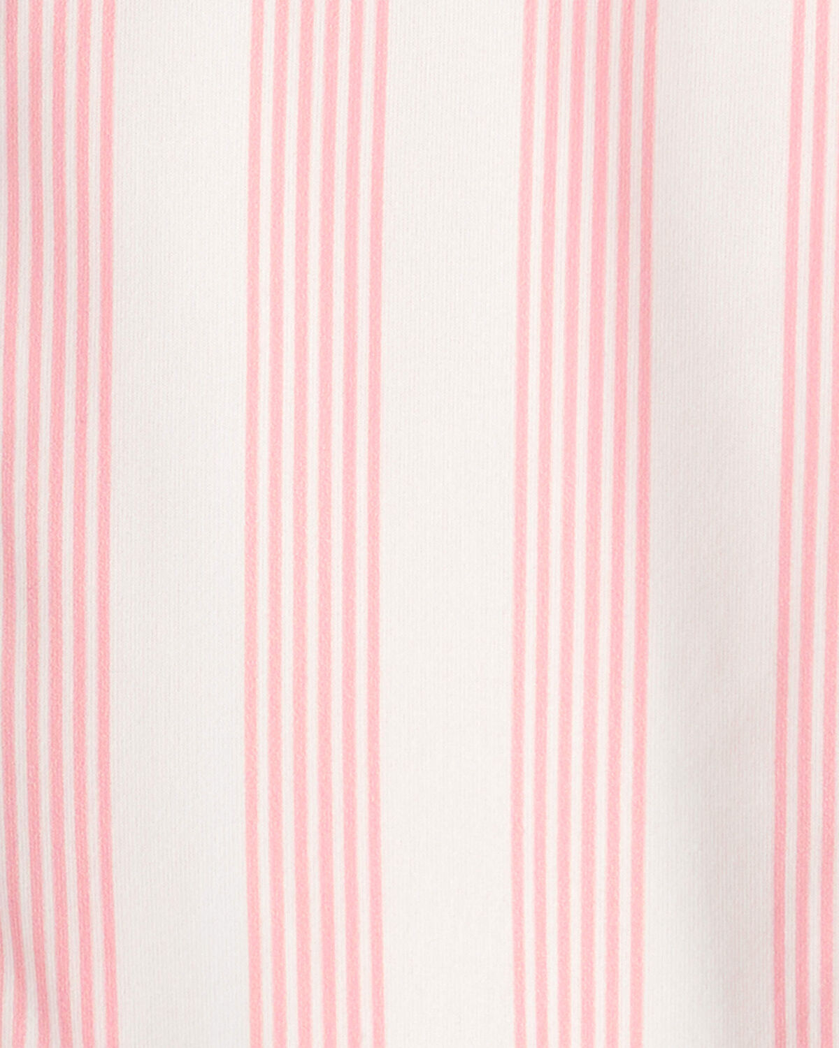 Girls Striped Loose Fit 2-Piece Pajama Set - Pink/Ivory - Image 4