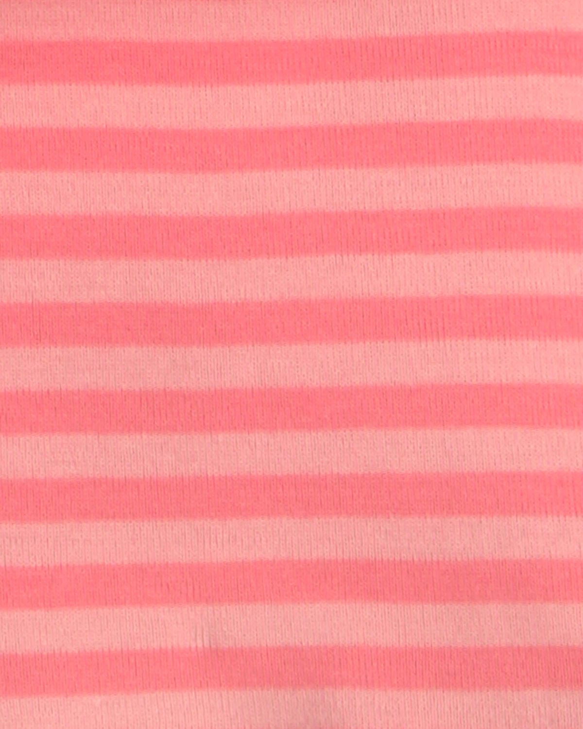 Girls Fruit 100% Cotton Short-Sleeve Snug Fit 4-Piece Pajama Set - Pink - Image 3