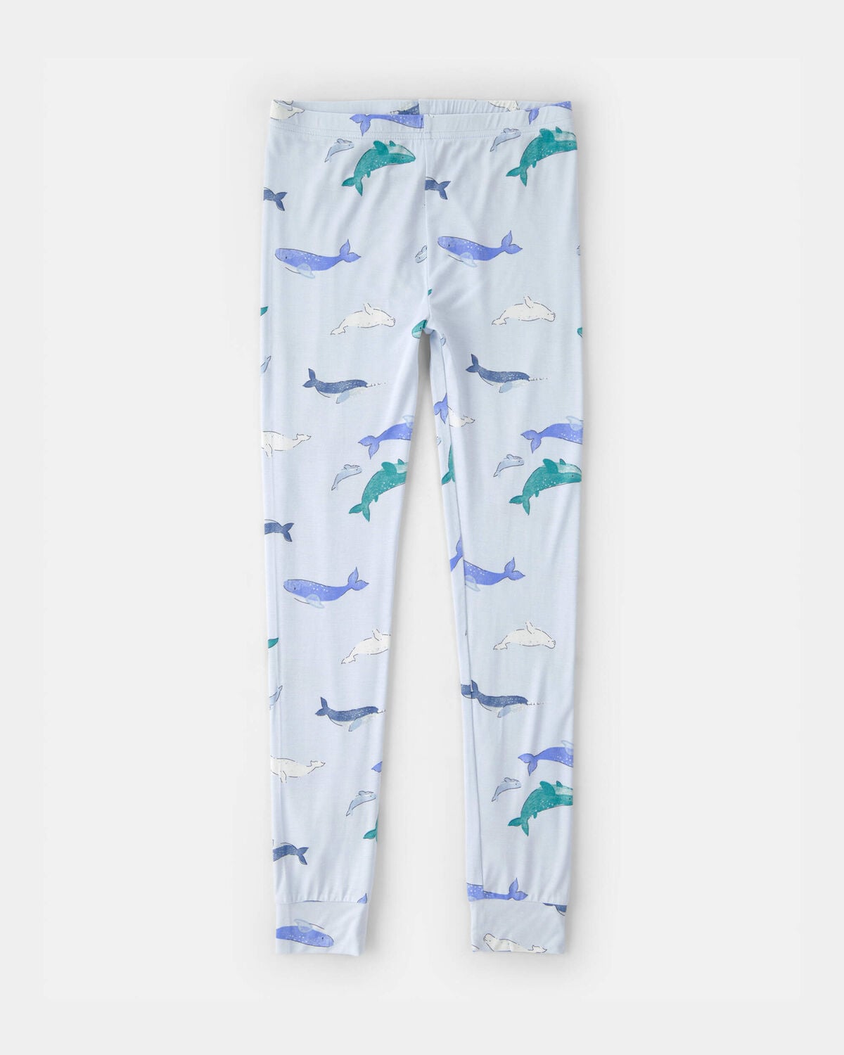 Boys Whale PurelySoft Short-Sleeve Snug Fit 2-Piece Pajama Set - Blue - Image 2