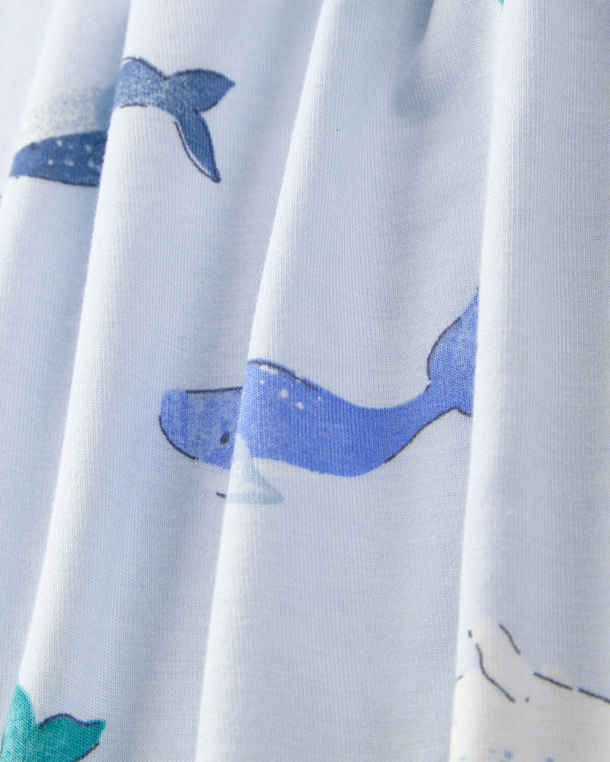 Boys Whale PurelySoft Short-Sleeve Snug Fit 2-Piece Pajama Set - Blue - Image 5