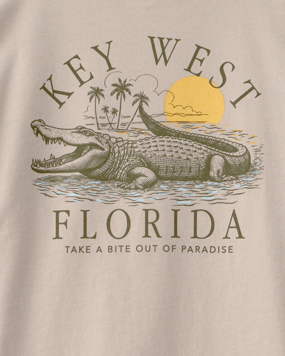 Boys Key West Graphic Tee - Beige - Image 4