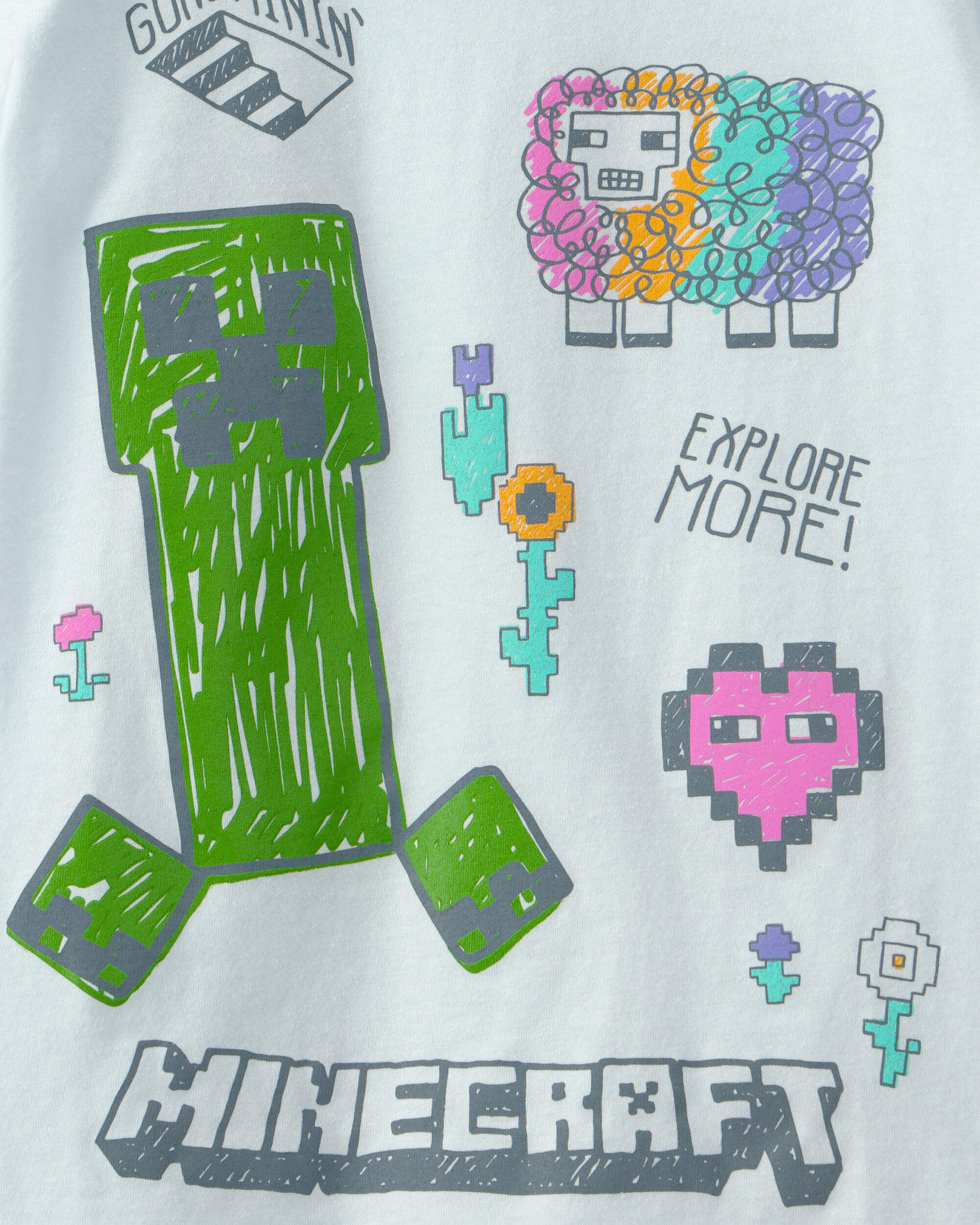 Girls Minecraft® Graphic Tee - Blue - Image 3