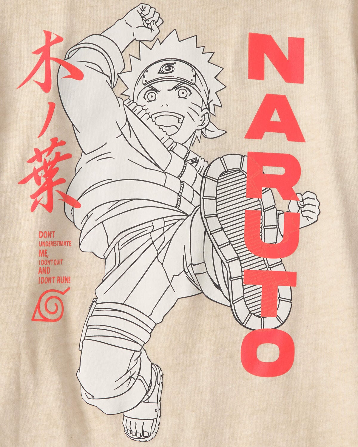 Boys Naruto Graphic Tee - Beige - Image 4