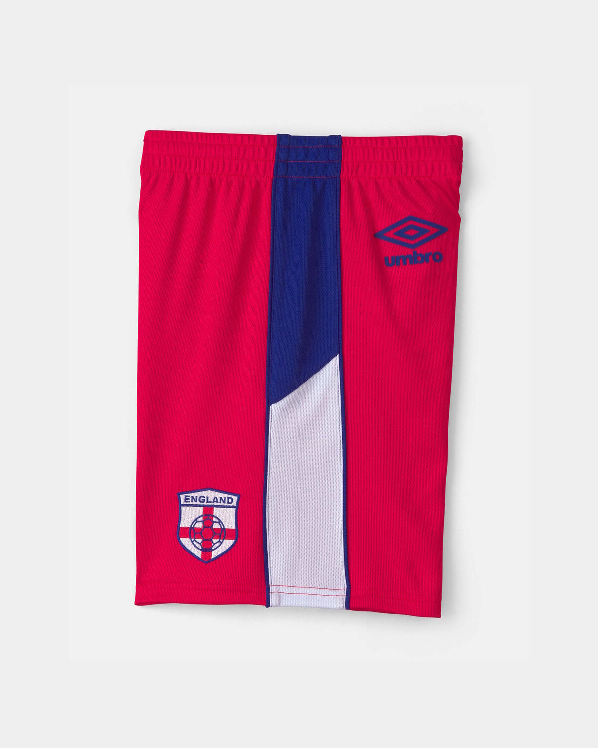 Kids Umbro England Mesh Soccer Shorts - Red/Blue/White - Image 4