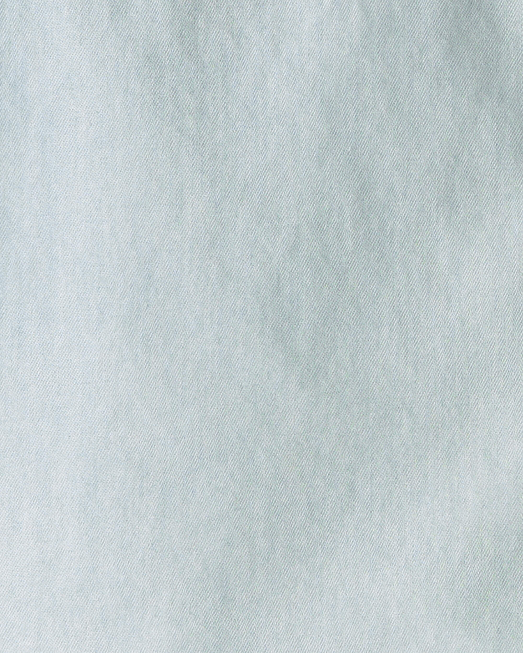 Girls Chambray Short-Sleeve Top - Blue - Image 3
