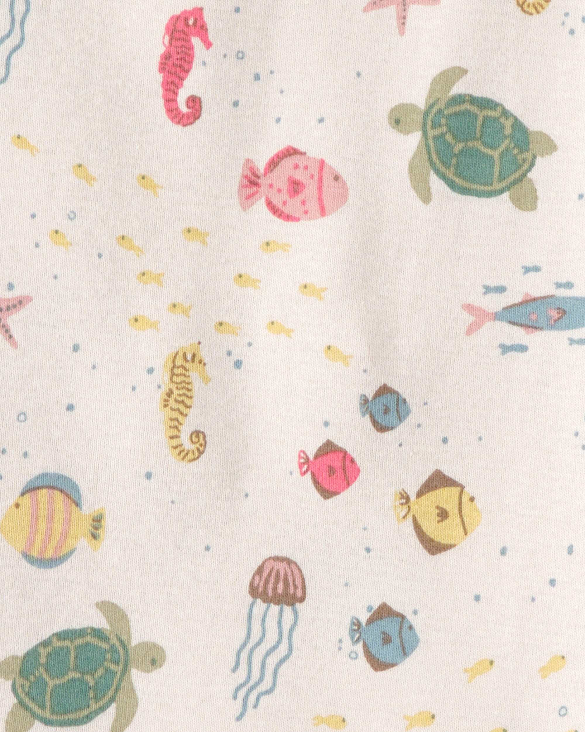 Kid 2-Piece Organic Cotton Pajamas in Under the Sea - Image 4
