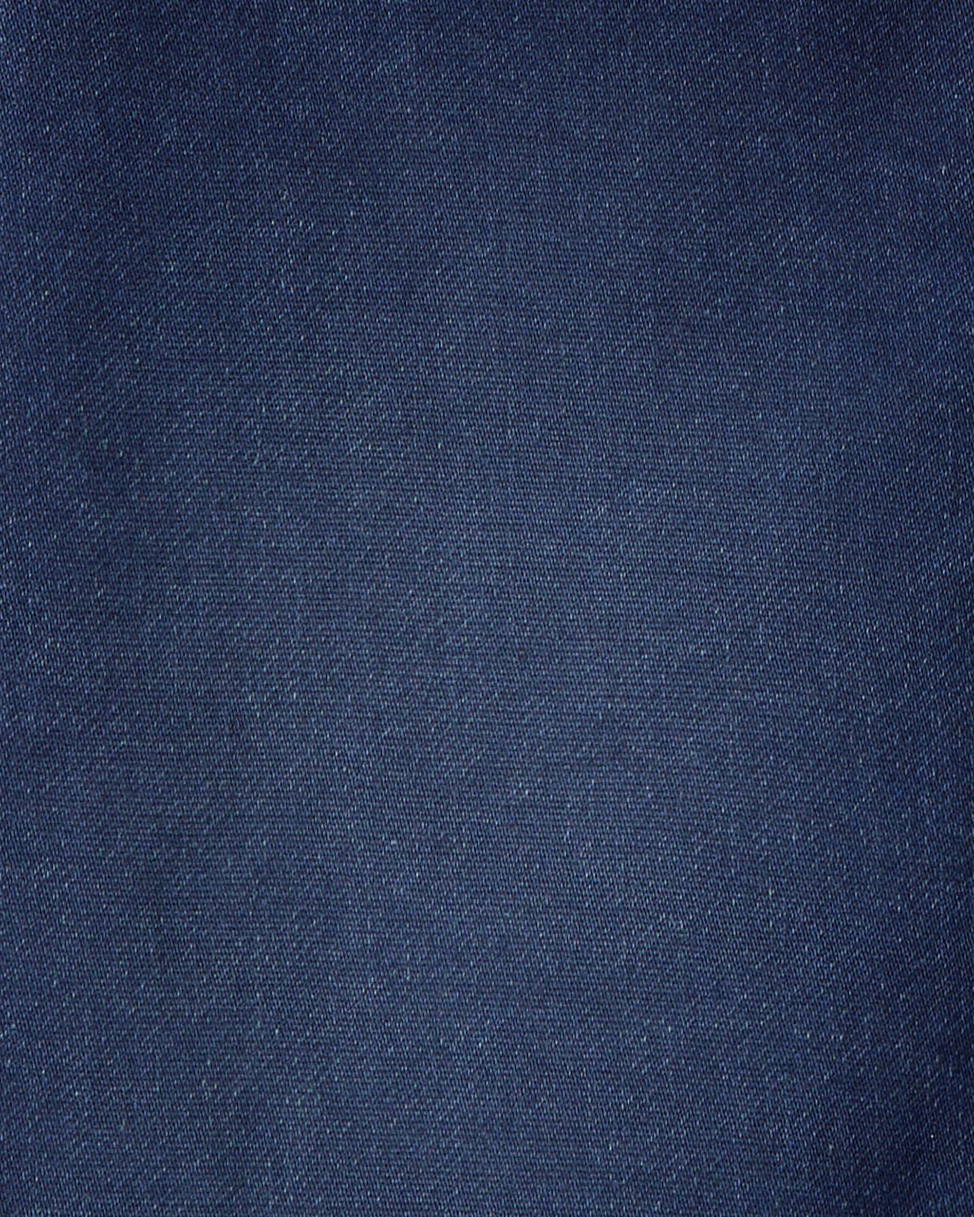 Girls Dark Wash Denim Long-Sleeve Dress - Blue - Image 4