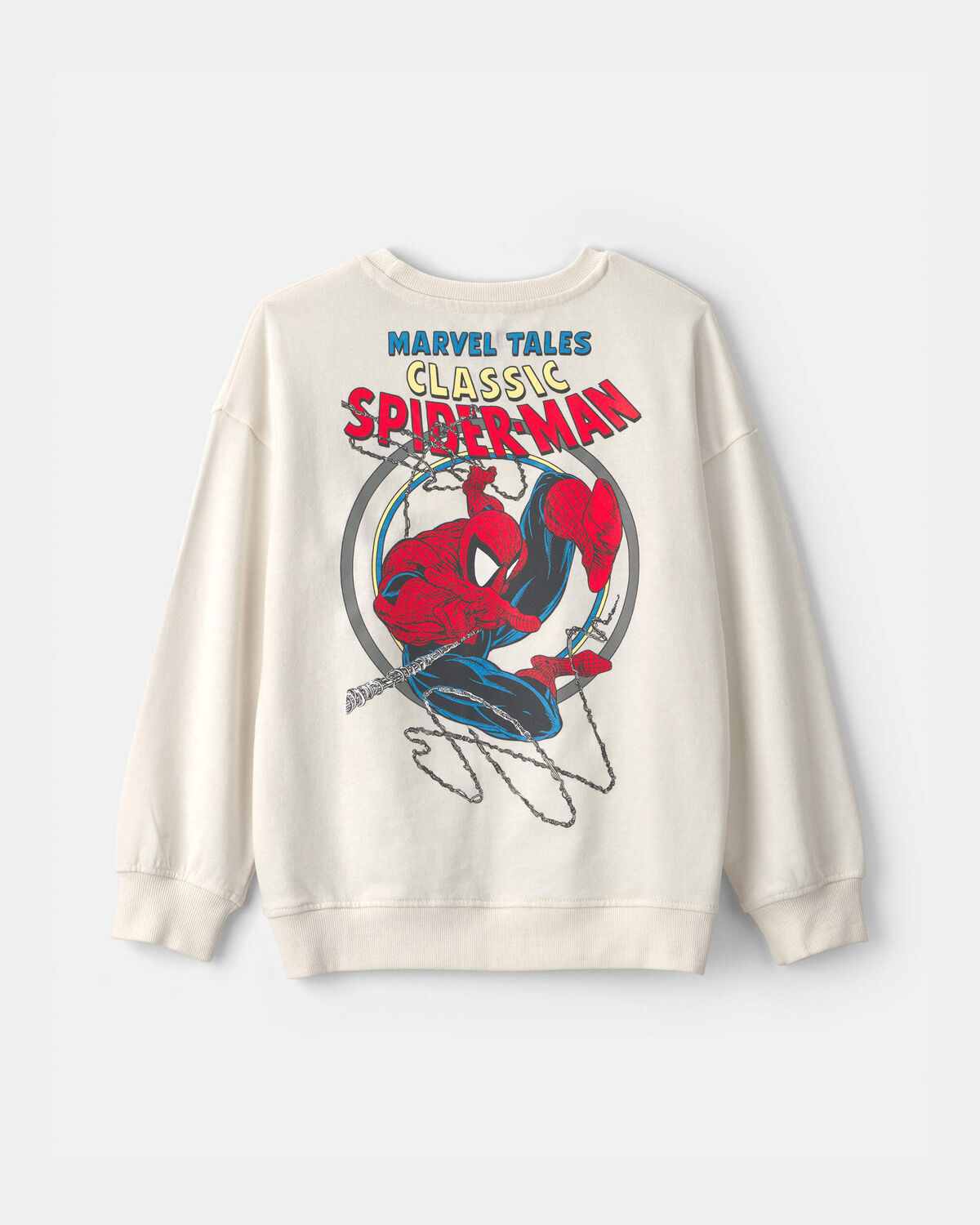 Boys ©Marvel Spider-Man French Terry Pullover Sweatshirt - White - Image 2