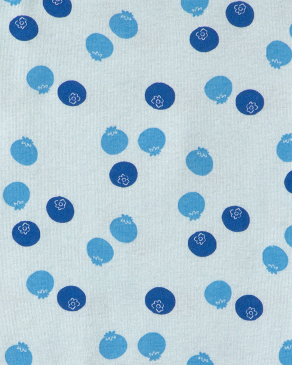 Girls Fruit 100% Cotton 4-Piece Pajama Set - Red/Blue - Image 3