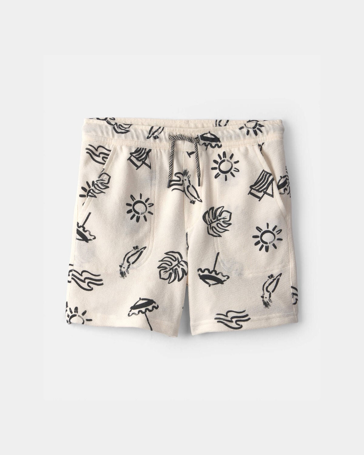 Boys Beach Pocket Shorts - Black/Ivory