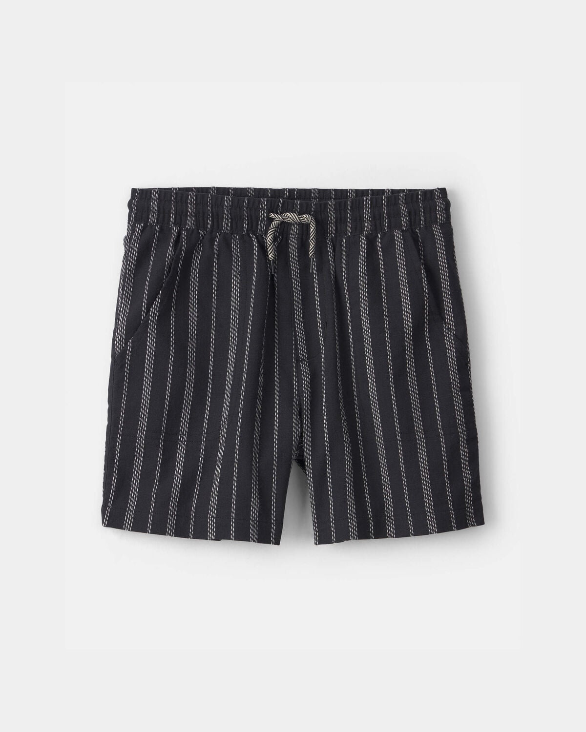 Boys Striped Shorts - Black