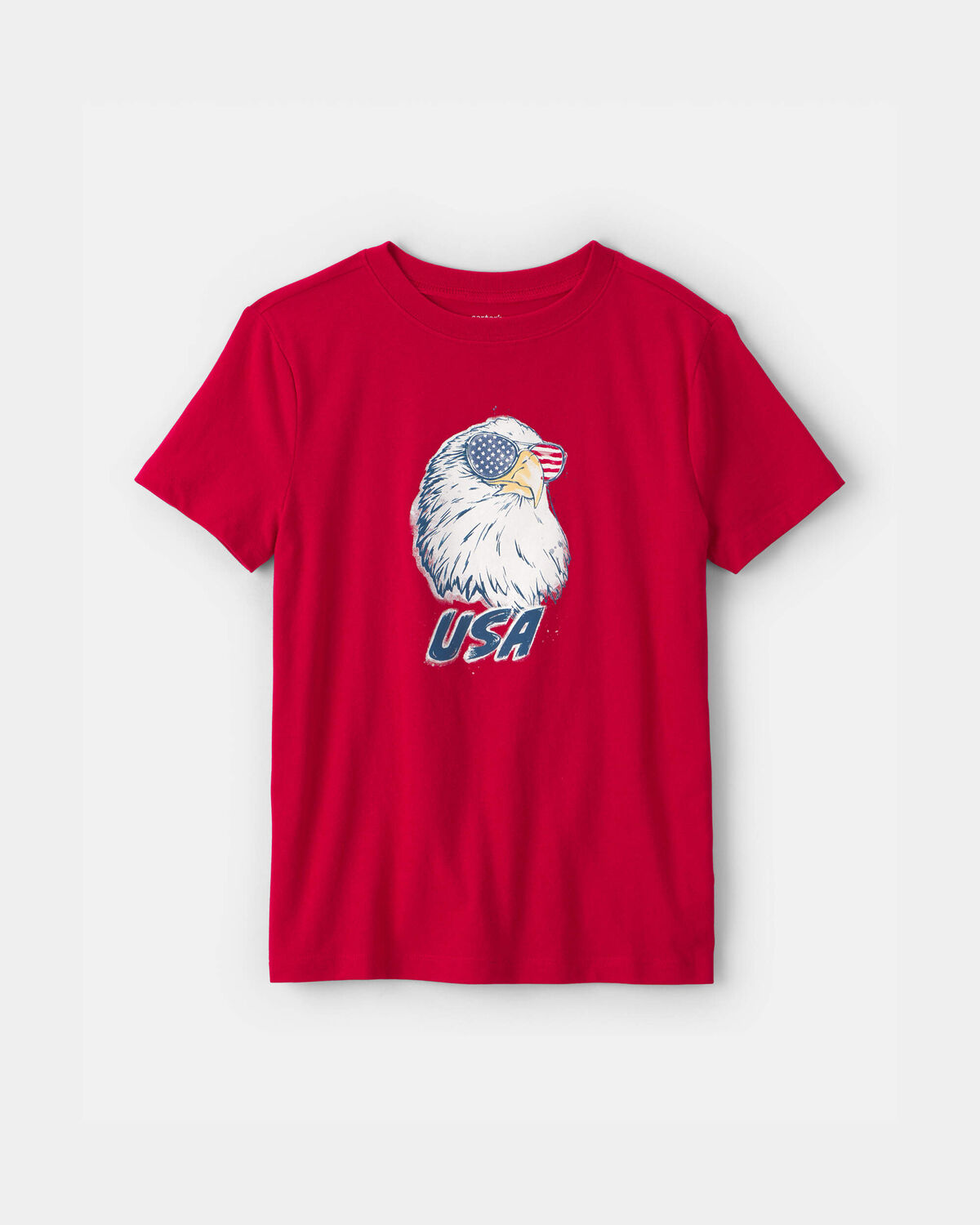 Kids Fourth Of July Eagle Graphic Tee - Red