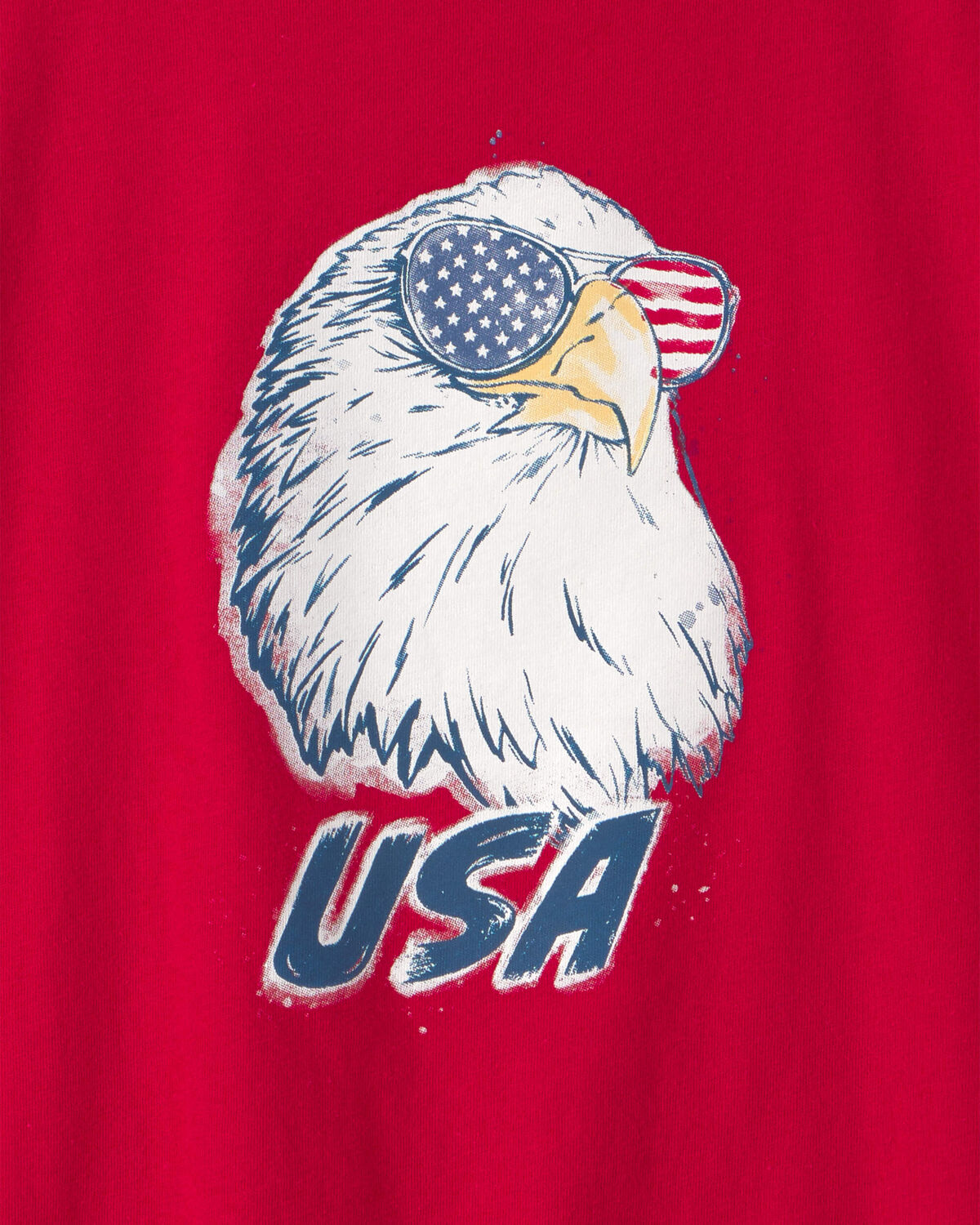 Kids Fourth Of July Eagle Graphic Tee - Red - Image 2