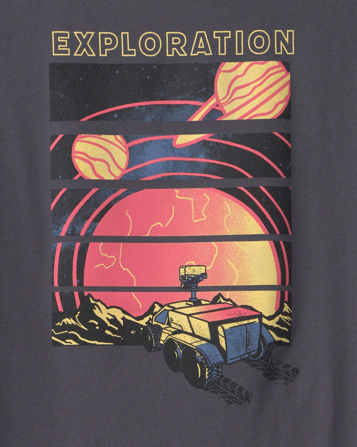 Boys Space Exploration Graphic Tee - Grey - Image 2