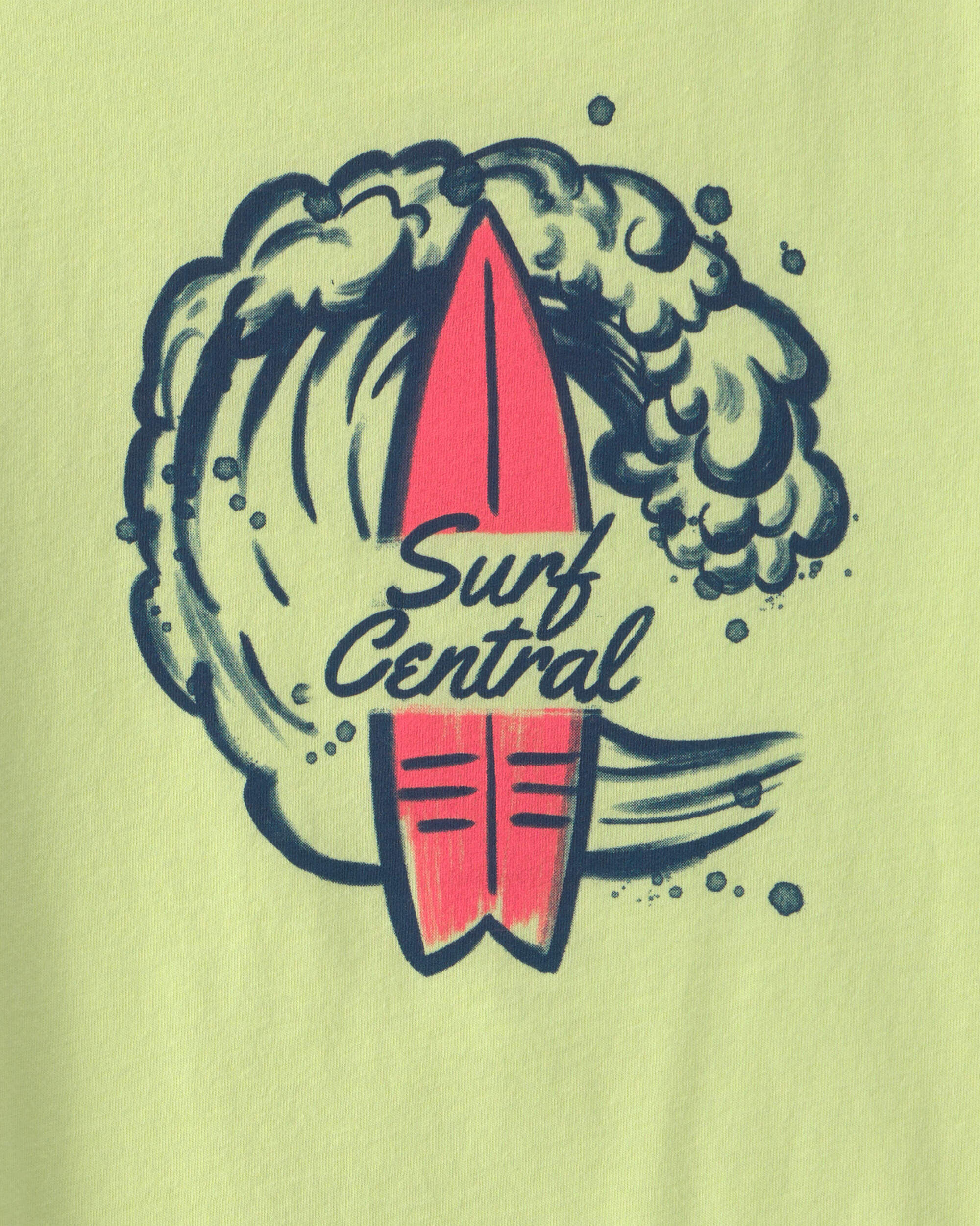 Boys 'Surf Central' Graphic Tee - Green - Image 3