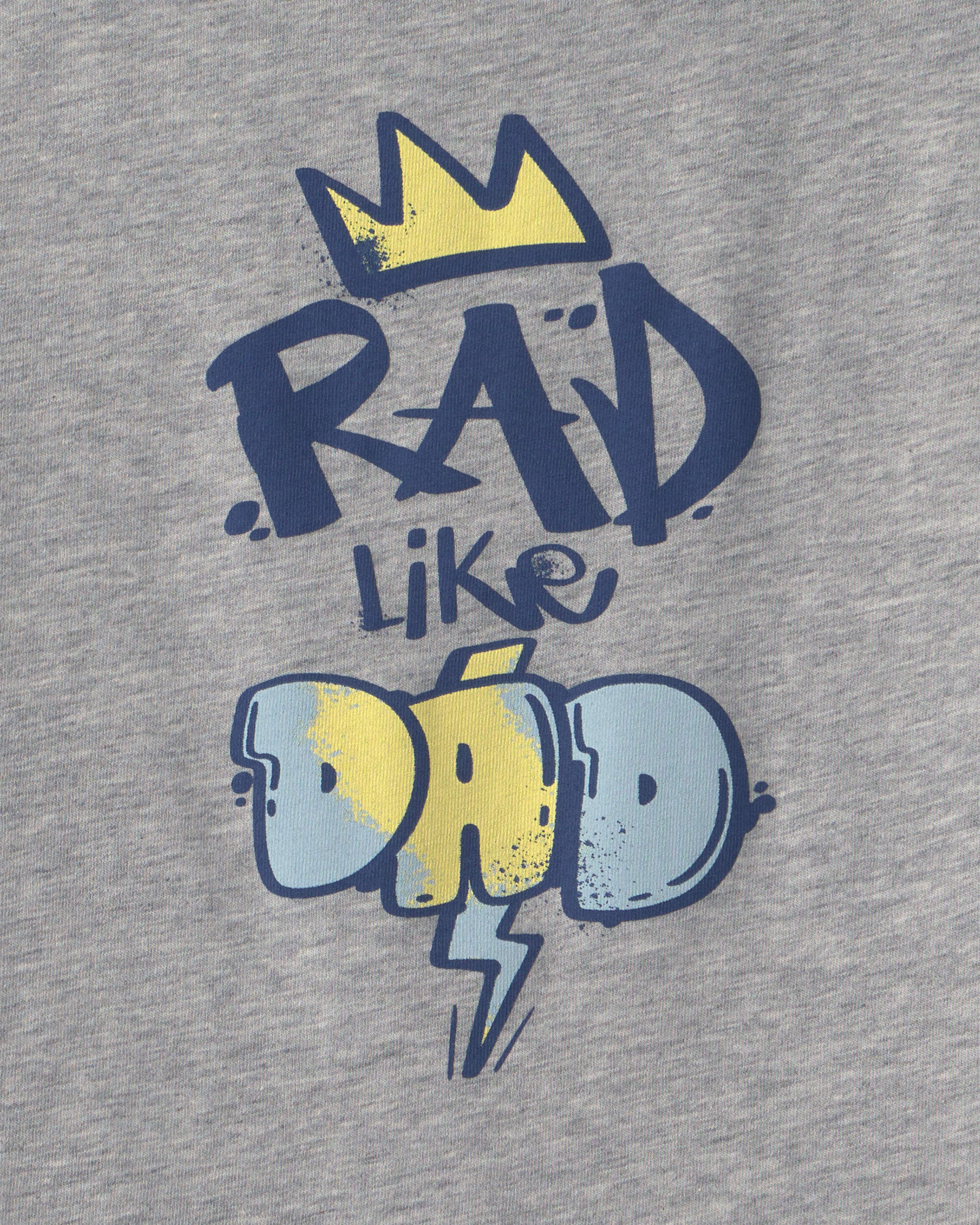 Boys 'Rad Like Dad' Graphic Tee - Grey - Image 3